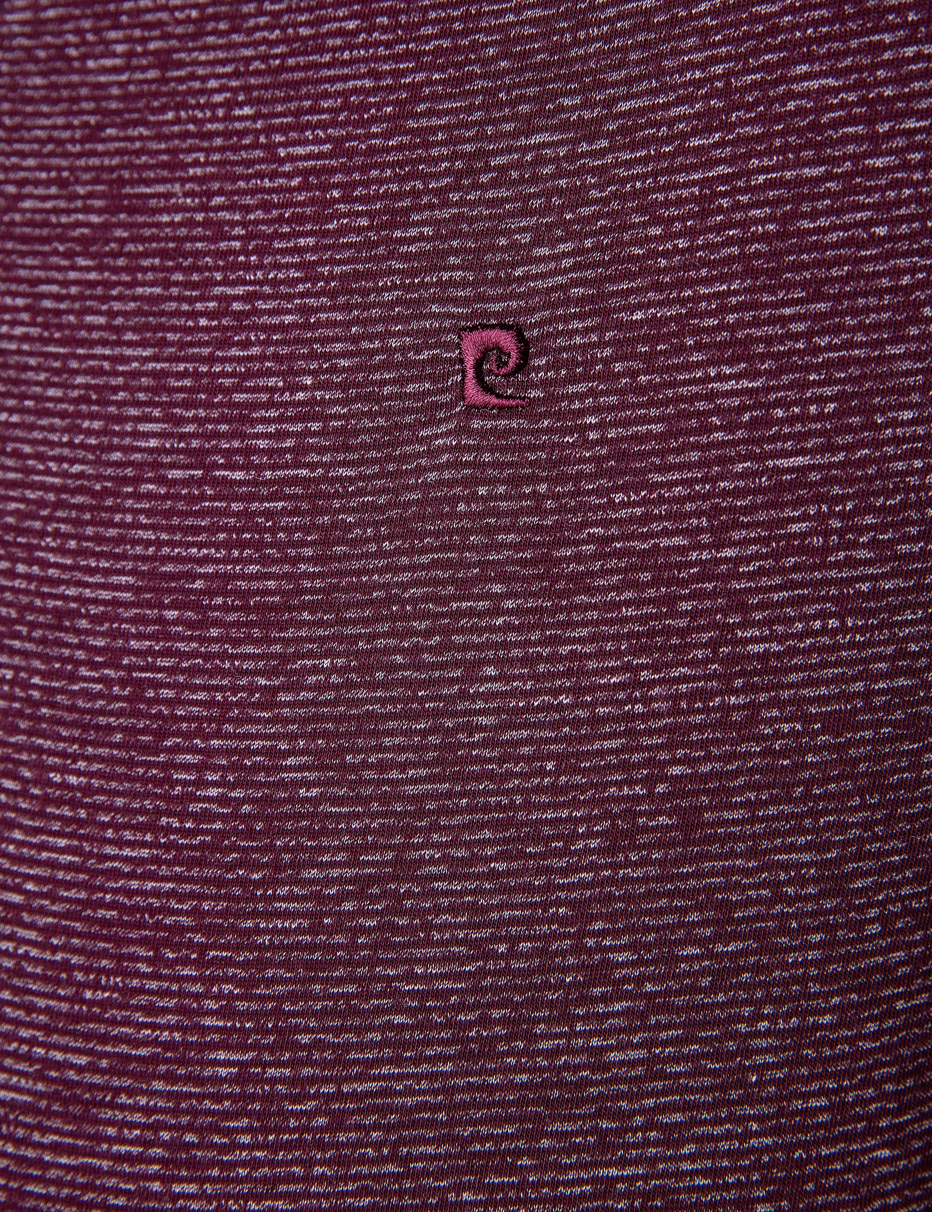 Bordo Slim Fit V Yaka Basic T-Shirt