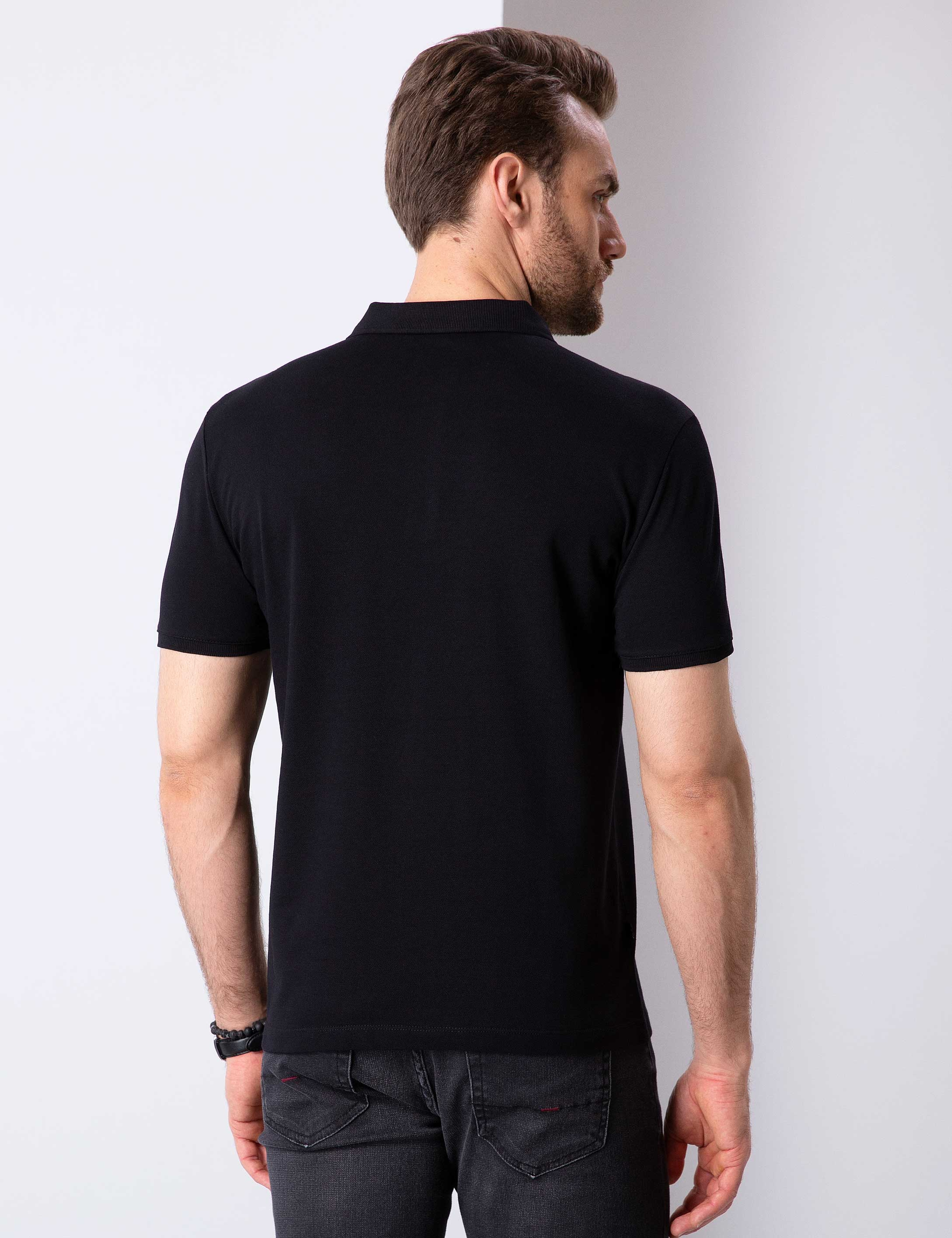 Siyah Slim Fit Basic Tişört