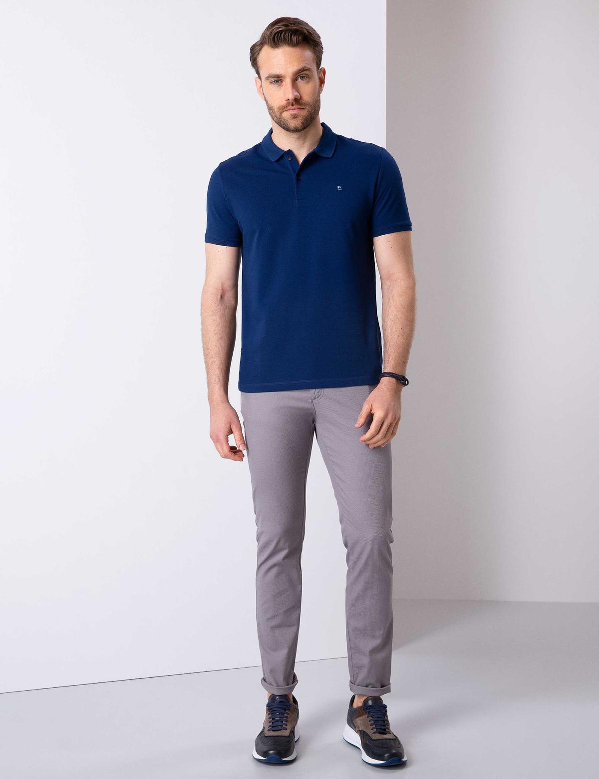 Lacivert Slim Fit Basic Tişört - 50210220044