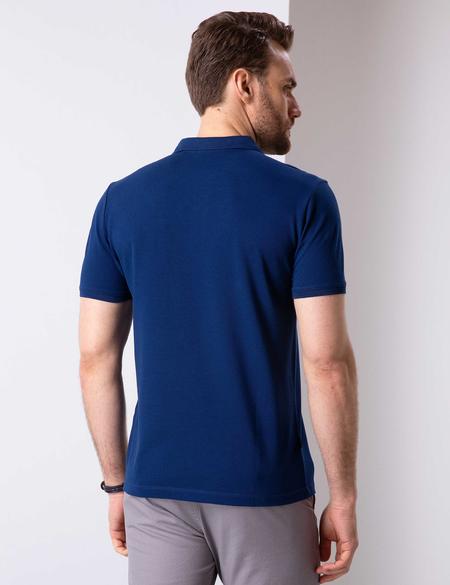 Lacivert Slim Fit Basic Tişört - 50210220044