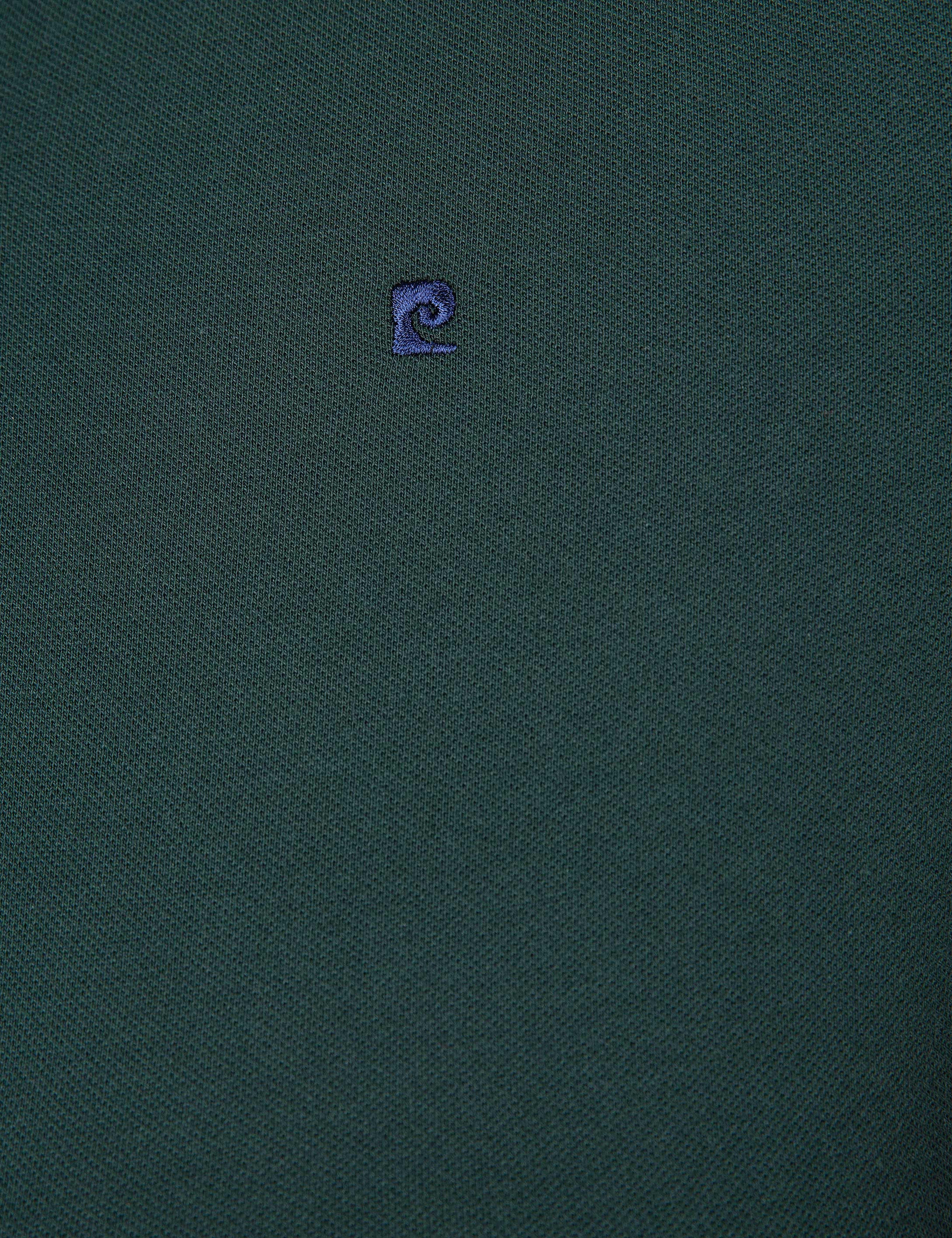 Koyu Yeşil Slim Fit Basic Polo Yaka T-Shirt - Image 5