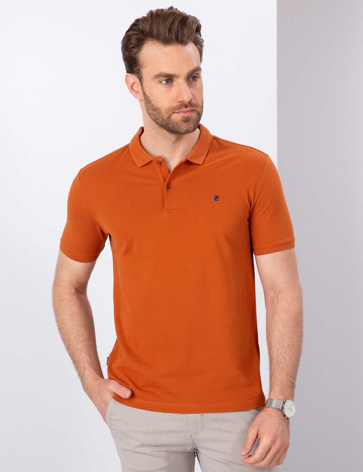Kahverengi Slim Fit Basic Tişört