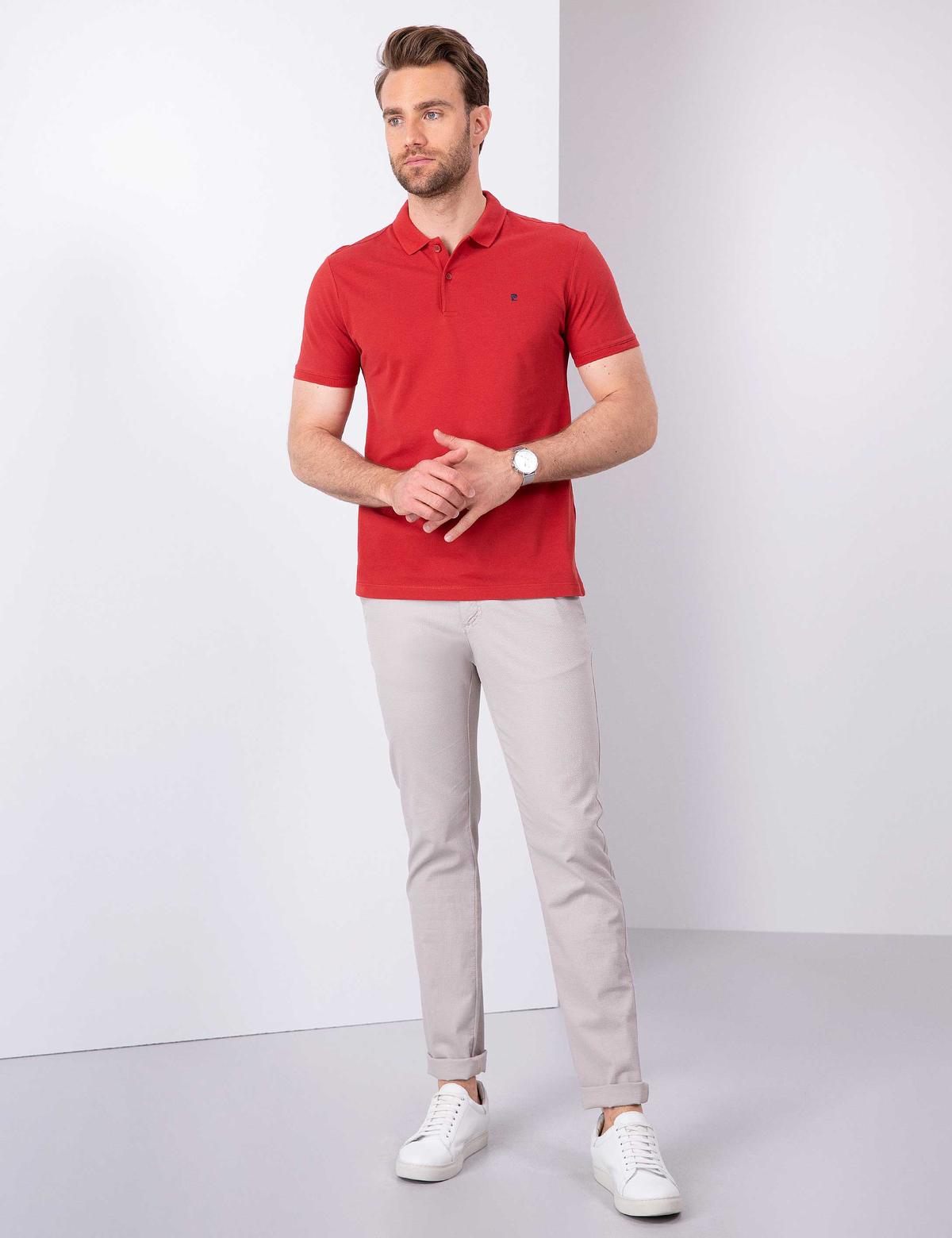 Kiremit Slim Fit Basic Polo Yaka T-Shirt - 50210220118