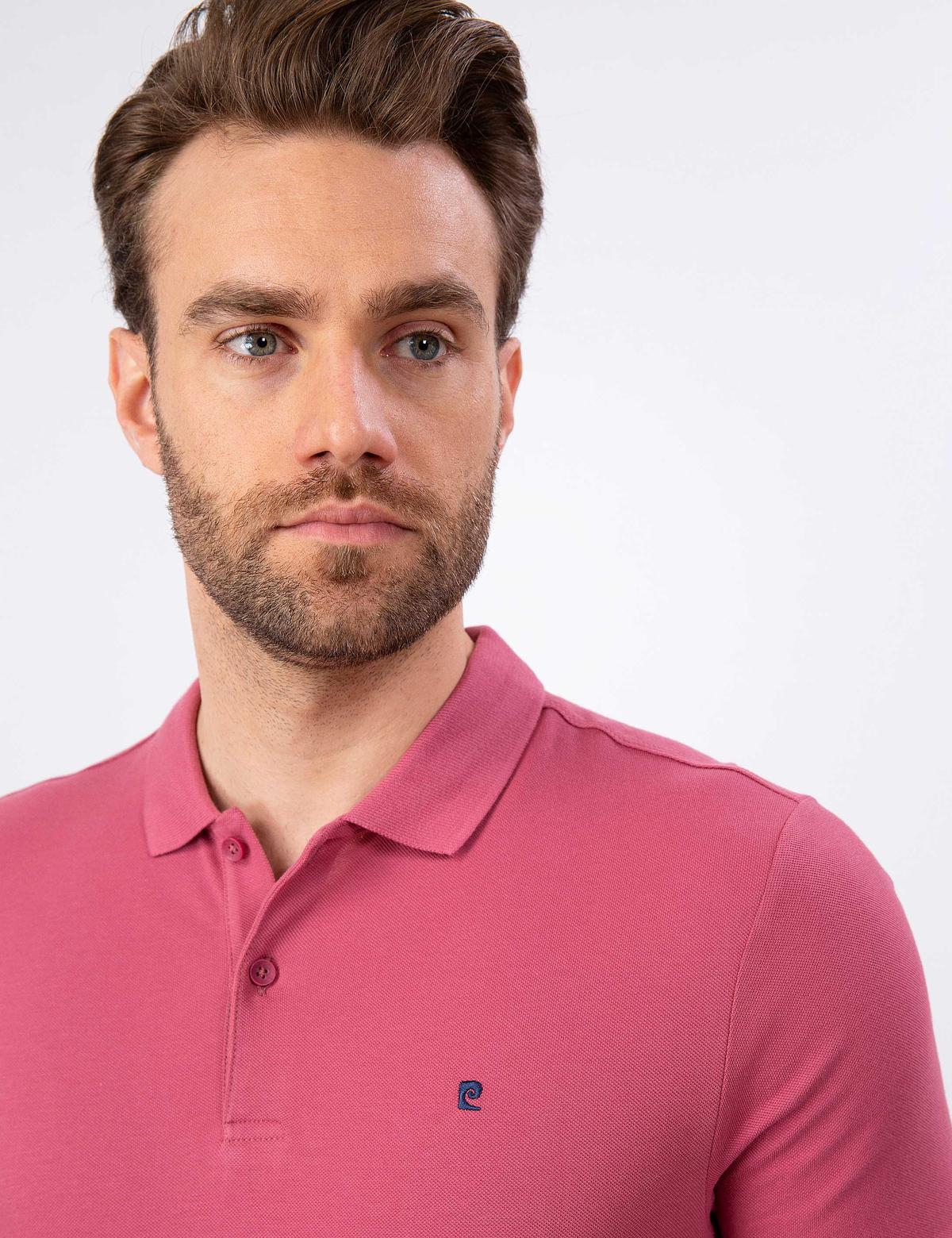 Gül Kurusu Slim Fit Polo Yaka T-Shirt - 50210220134