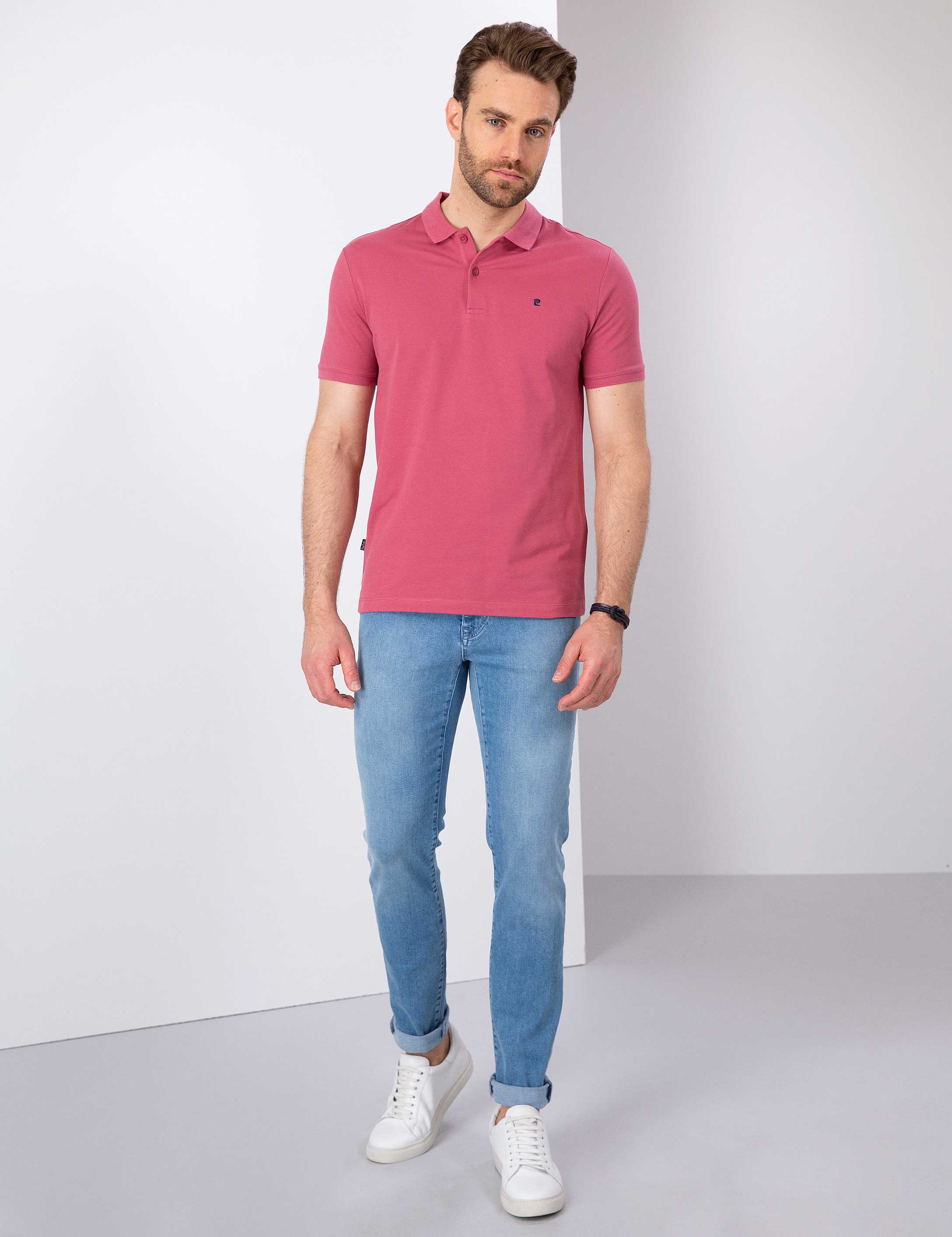 Gül Kurusu Slim Fit Basic Tişört
