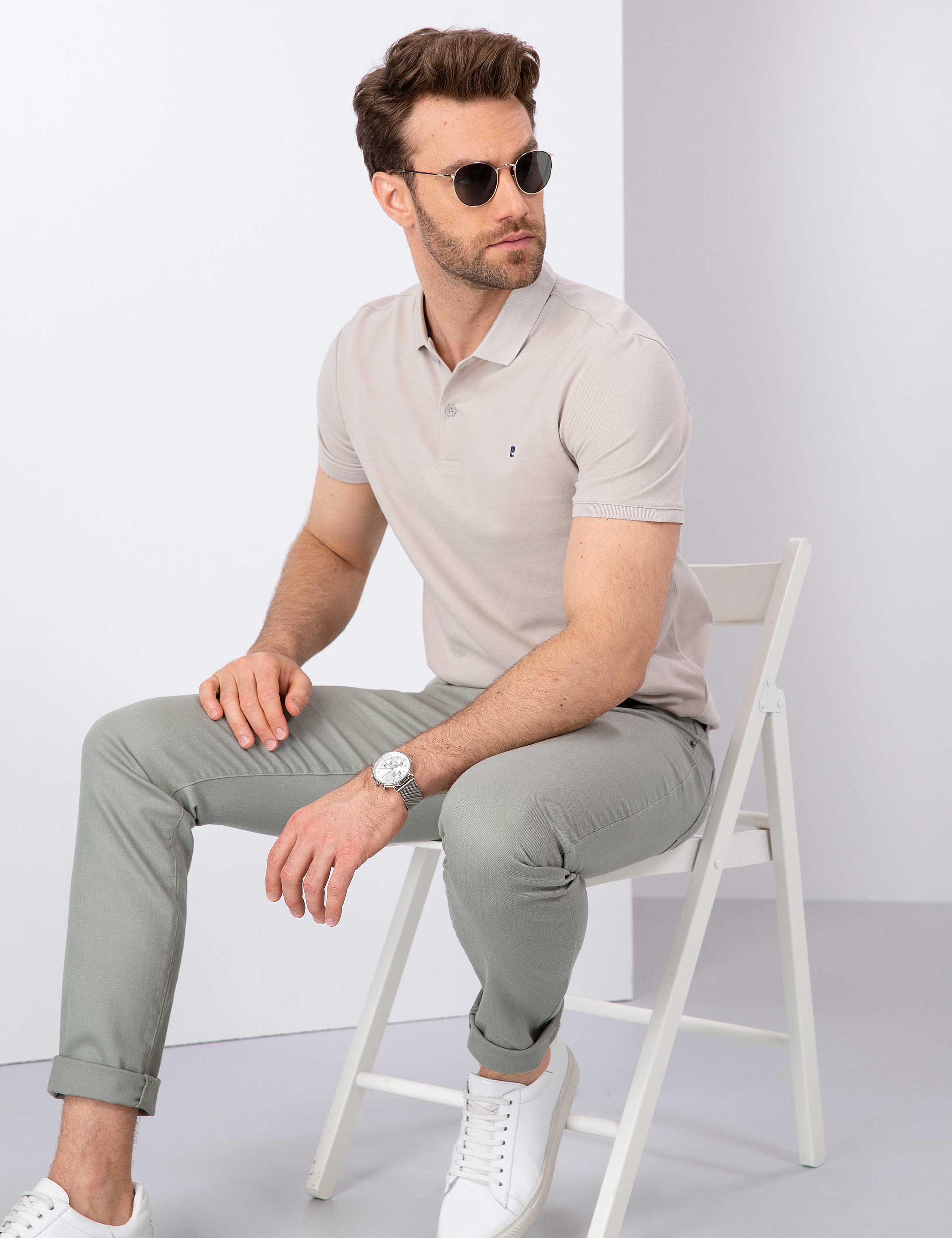 Taş Slim Fit Basic Polo Yaka T-Shirt - Image 1