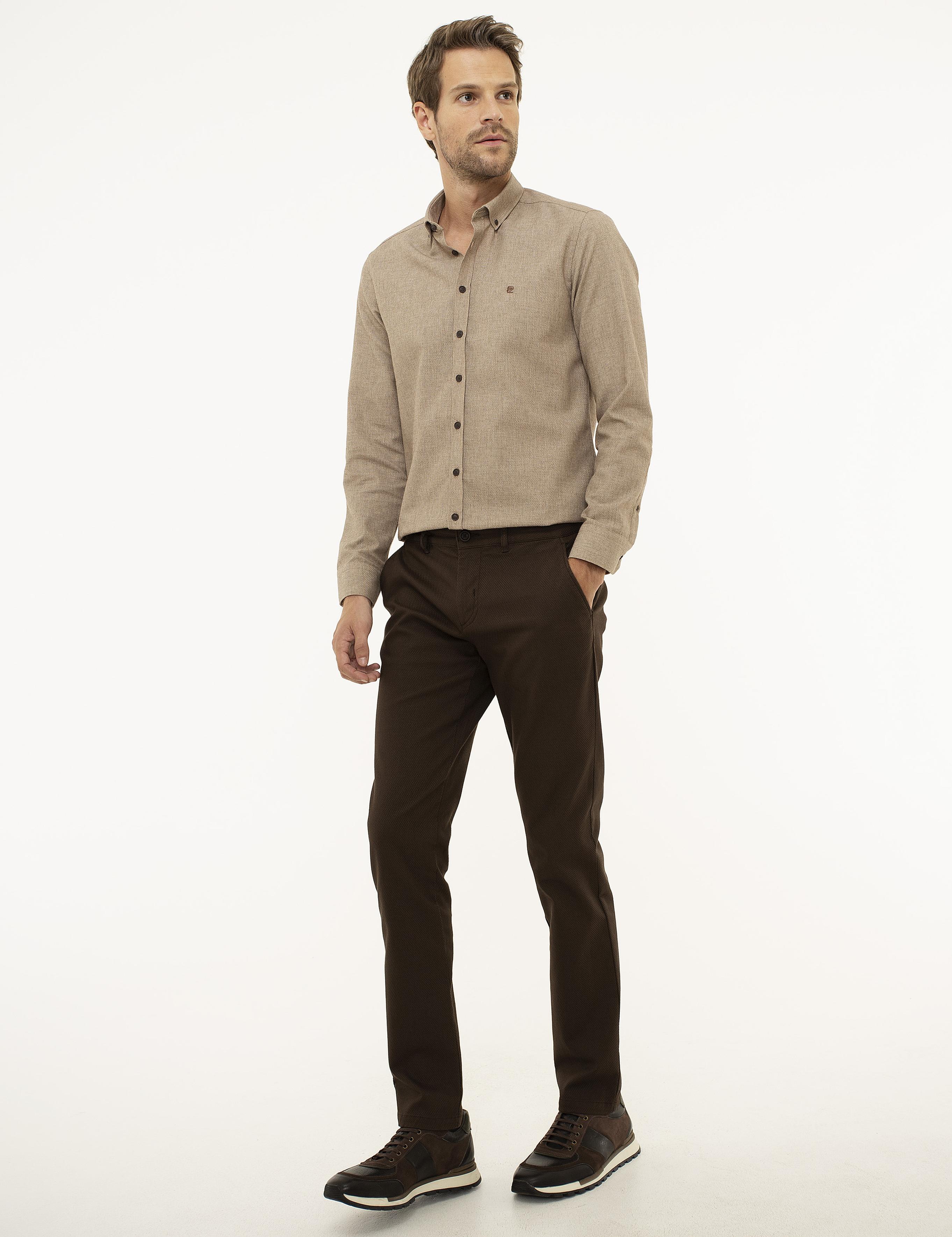 Kahverengi Slim Fit Chino Pantolon