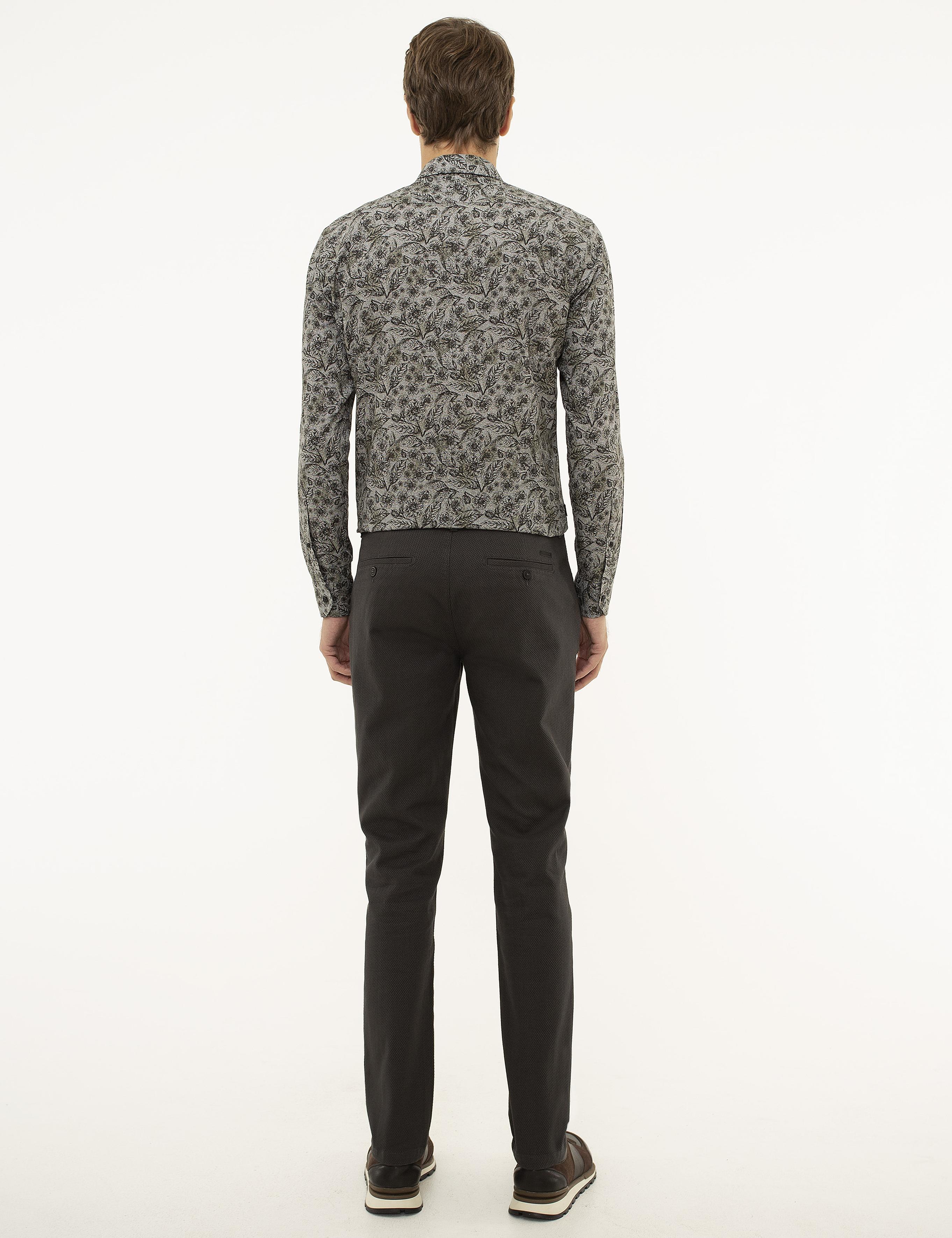 Antrasit Gri Slim Fit Chino Pantolon