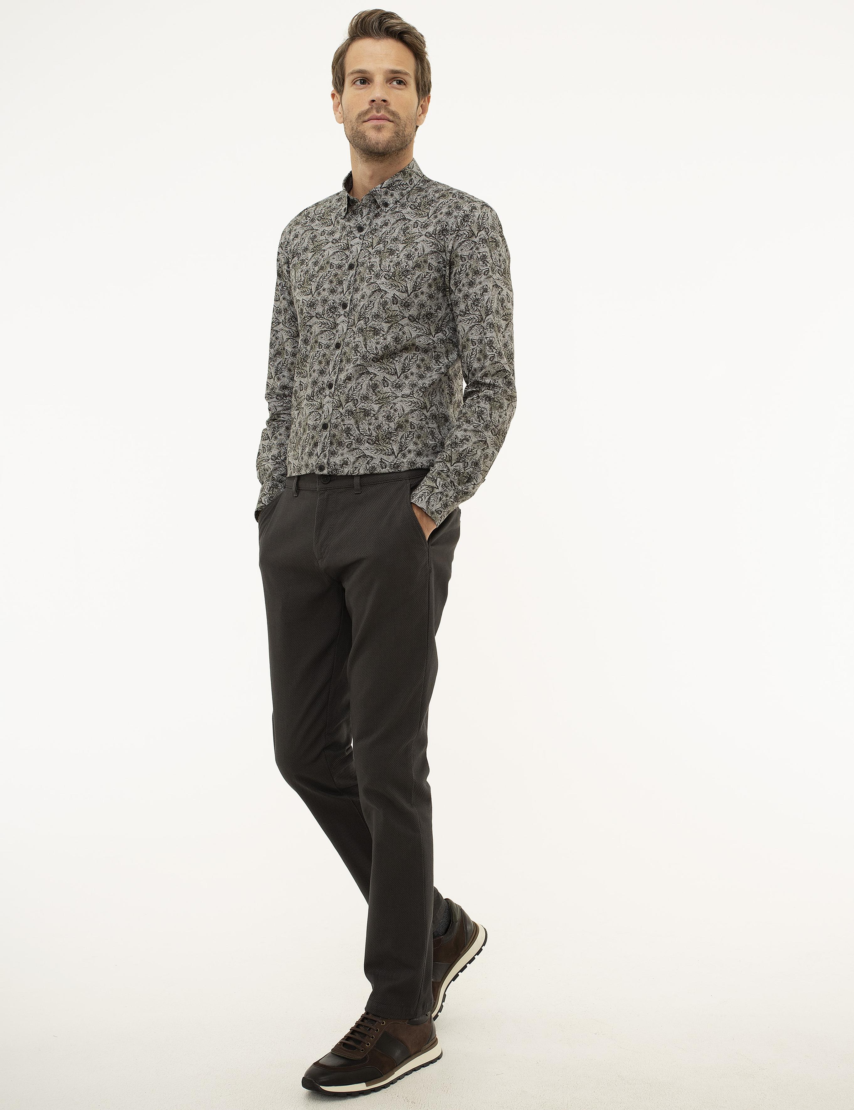 Antrasit Gri Slim Fit Chino Pantolon