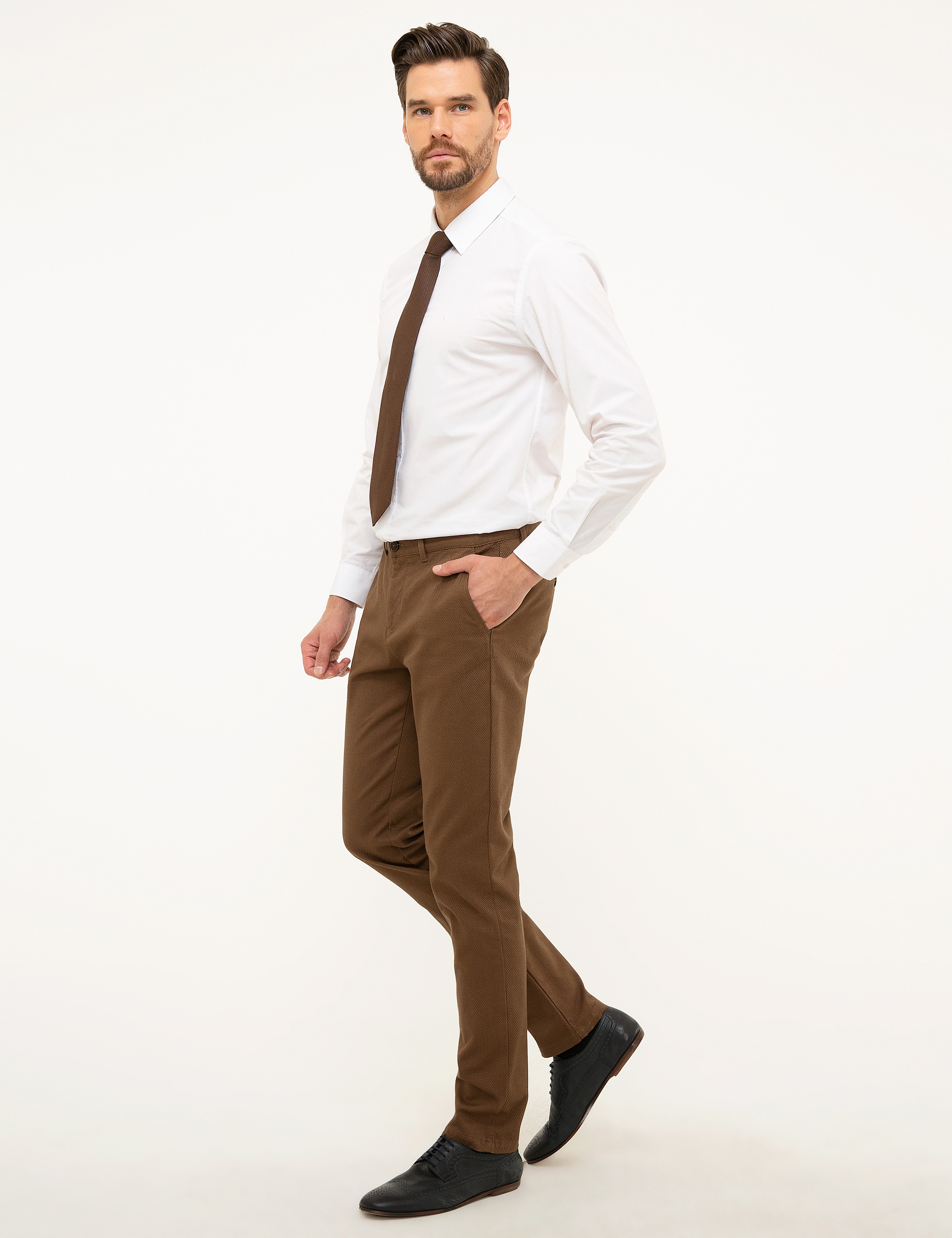 Camel Slim Fit Kanvas Pantolon - Image 2