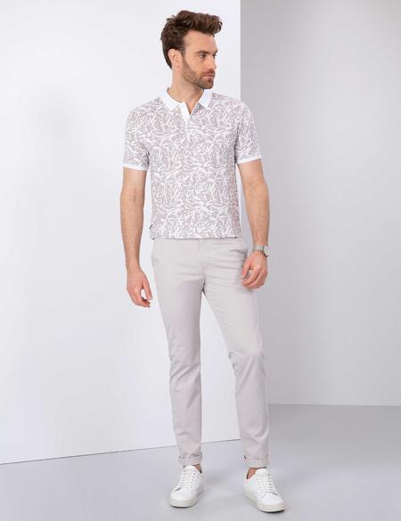 Bej Slim Fit Polo Yaka T-Shirt - 50210291008