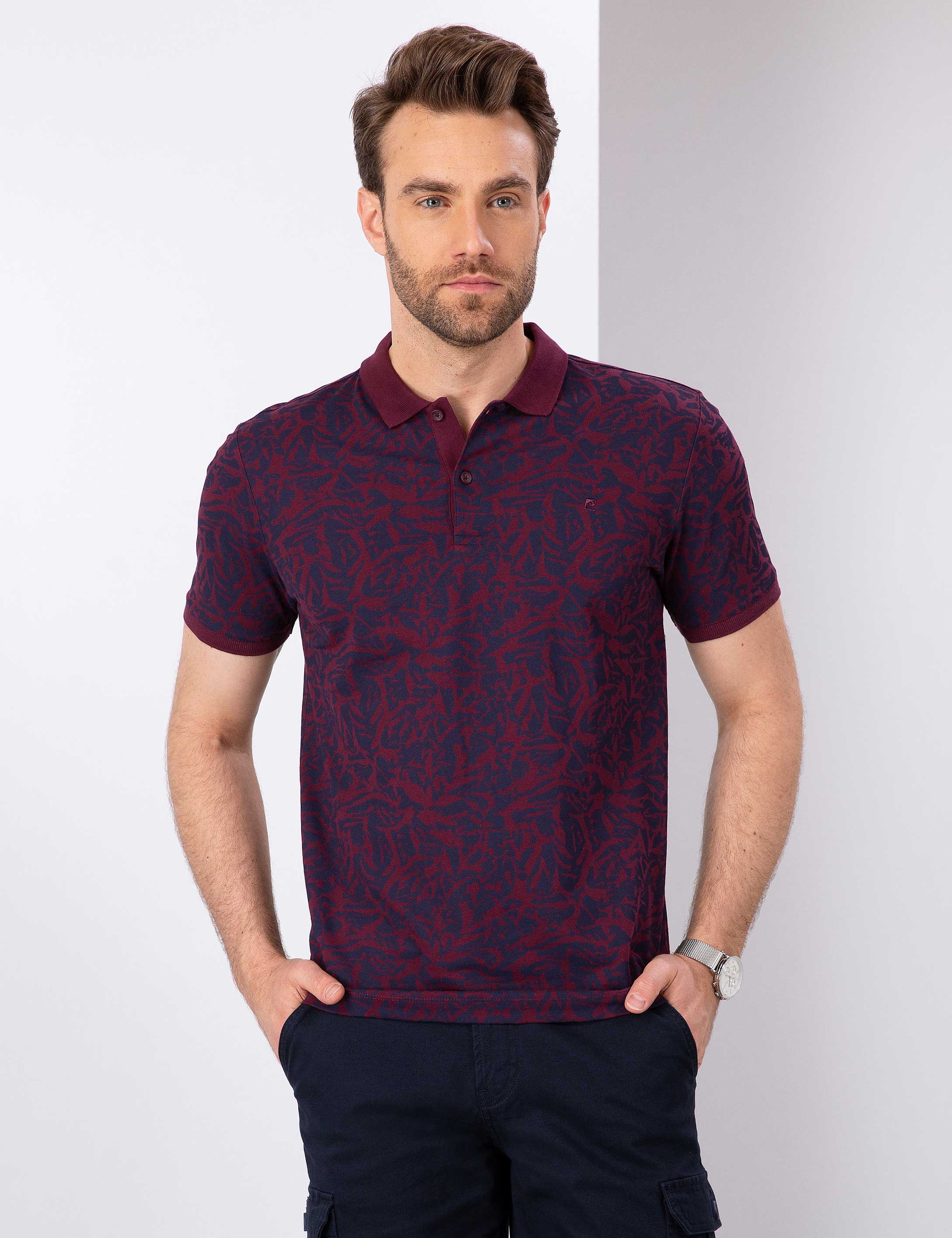 Bordo Slim Fit Polo Yaka T-Shirt - Image 2