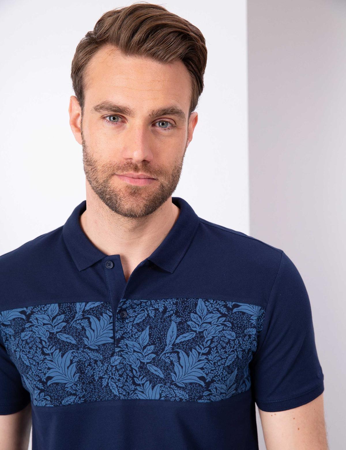 Lacivert Slim Fit Polo Yaka T-Shirt - 50210292001