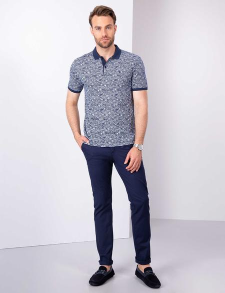 Lacivert Slim Fit Polo Yaka T-Shirt - 50210298007