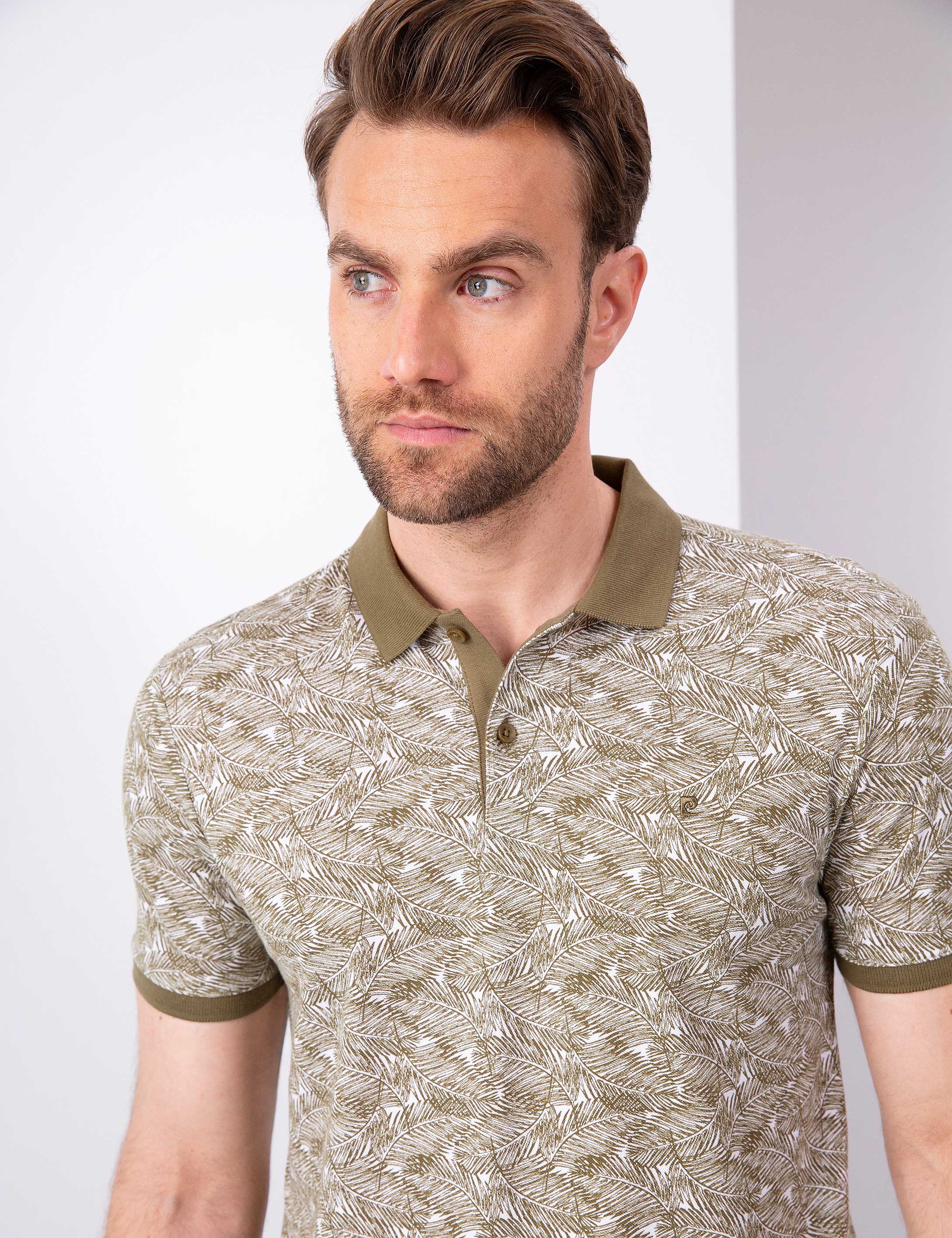 Haki Slim Fit Polo Yaka T-Shirt