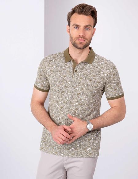 Haki Slim Fit Polo Yaka T-Shirt - 50210298013