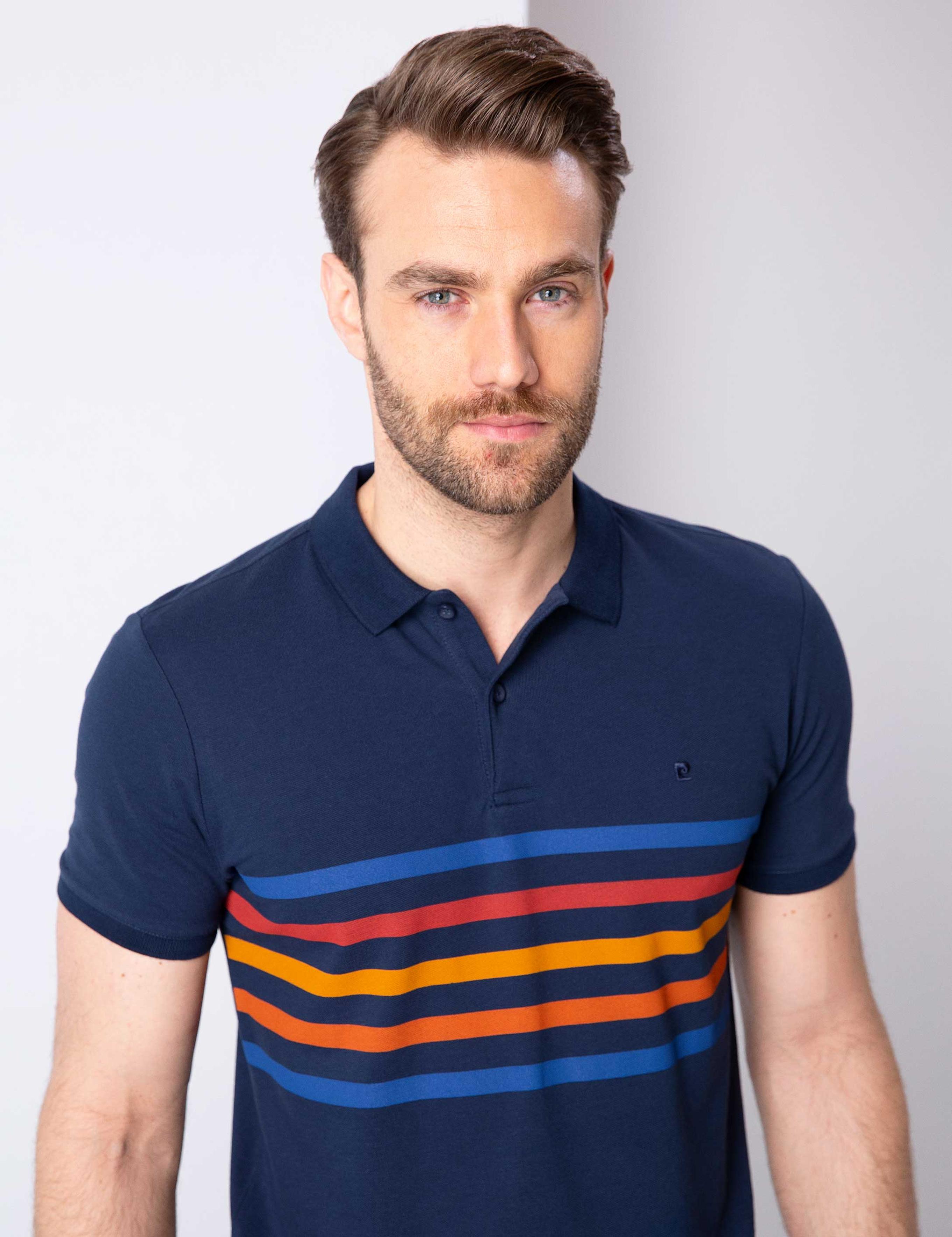 Lacivert Slim Fit Polo Yaka T-Shirt
