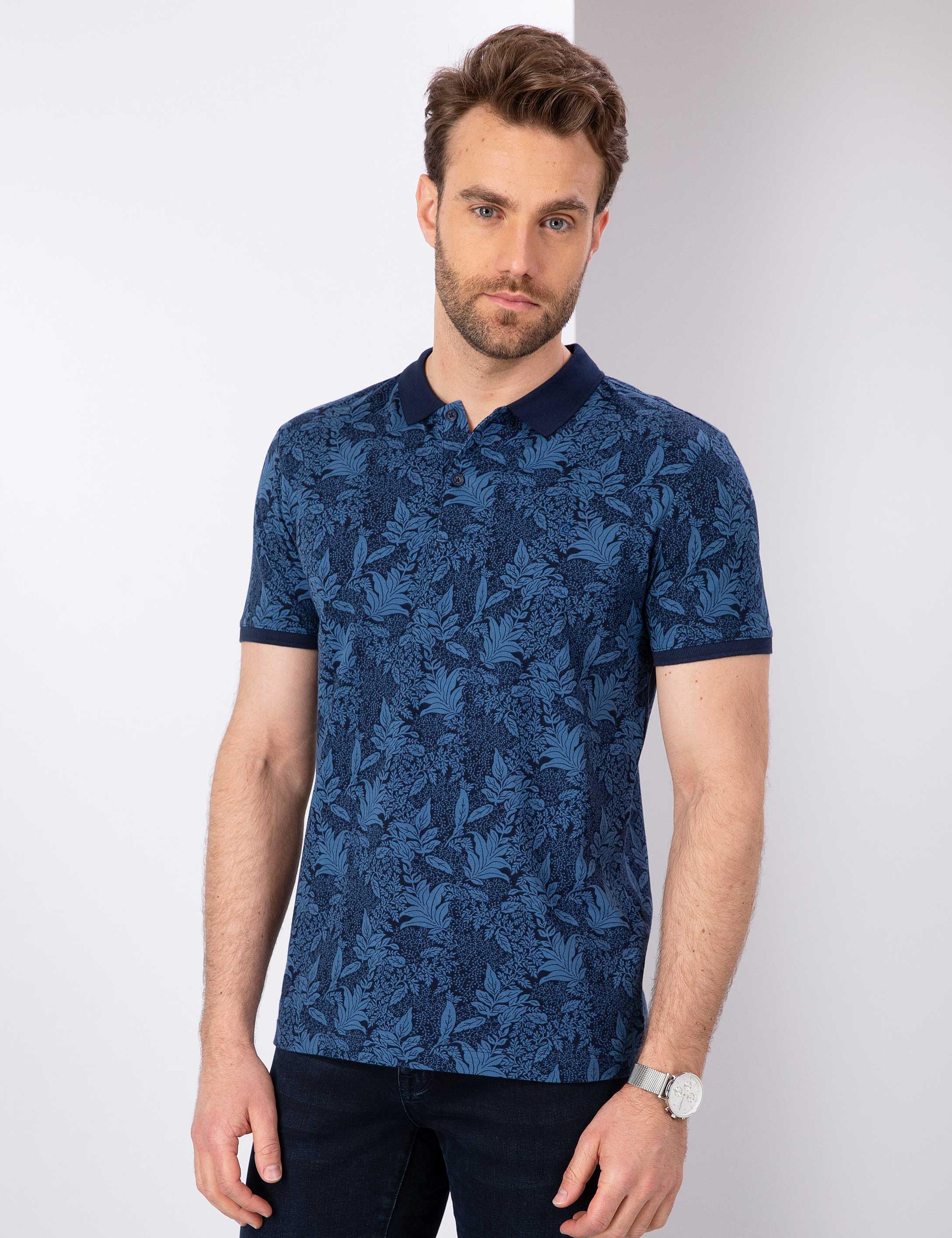 Lacivert Slim Fit Tişört