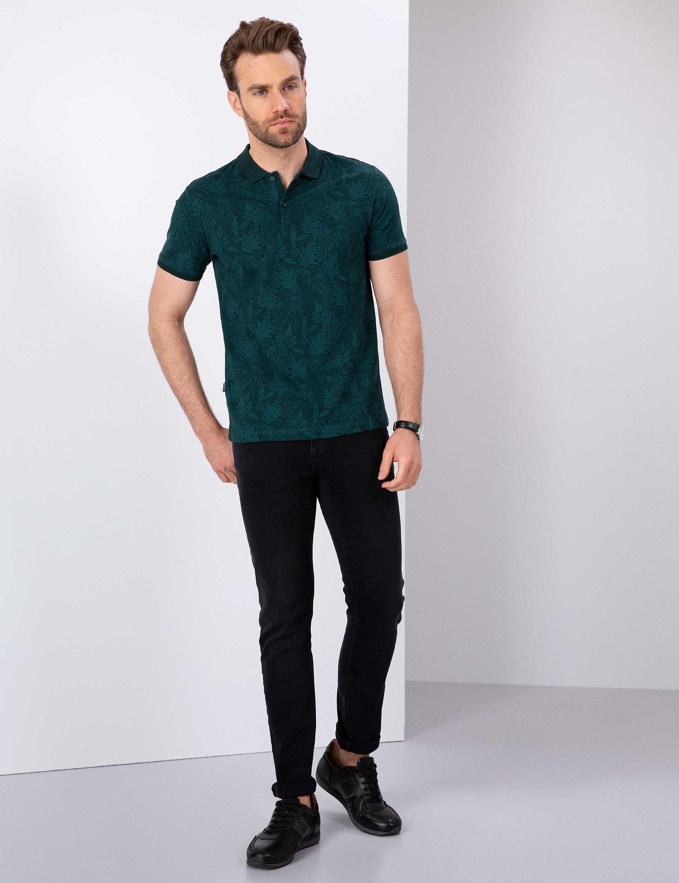 Koyu Yeşil Slim Fit T-Shirt