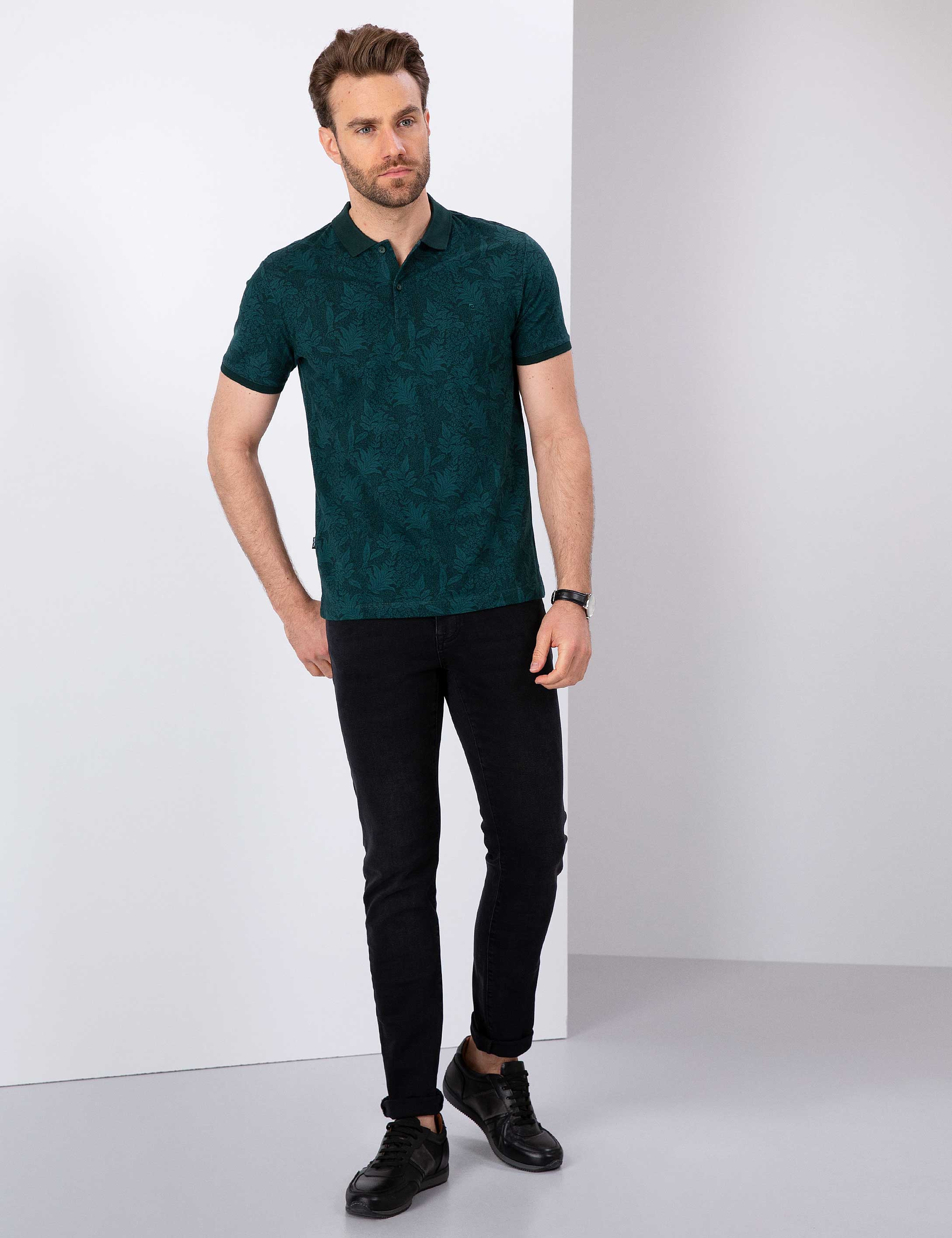 Koyu Yeşil Slim Fit T-Shirt - Image 4