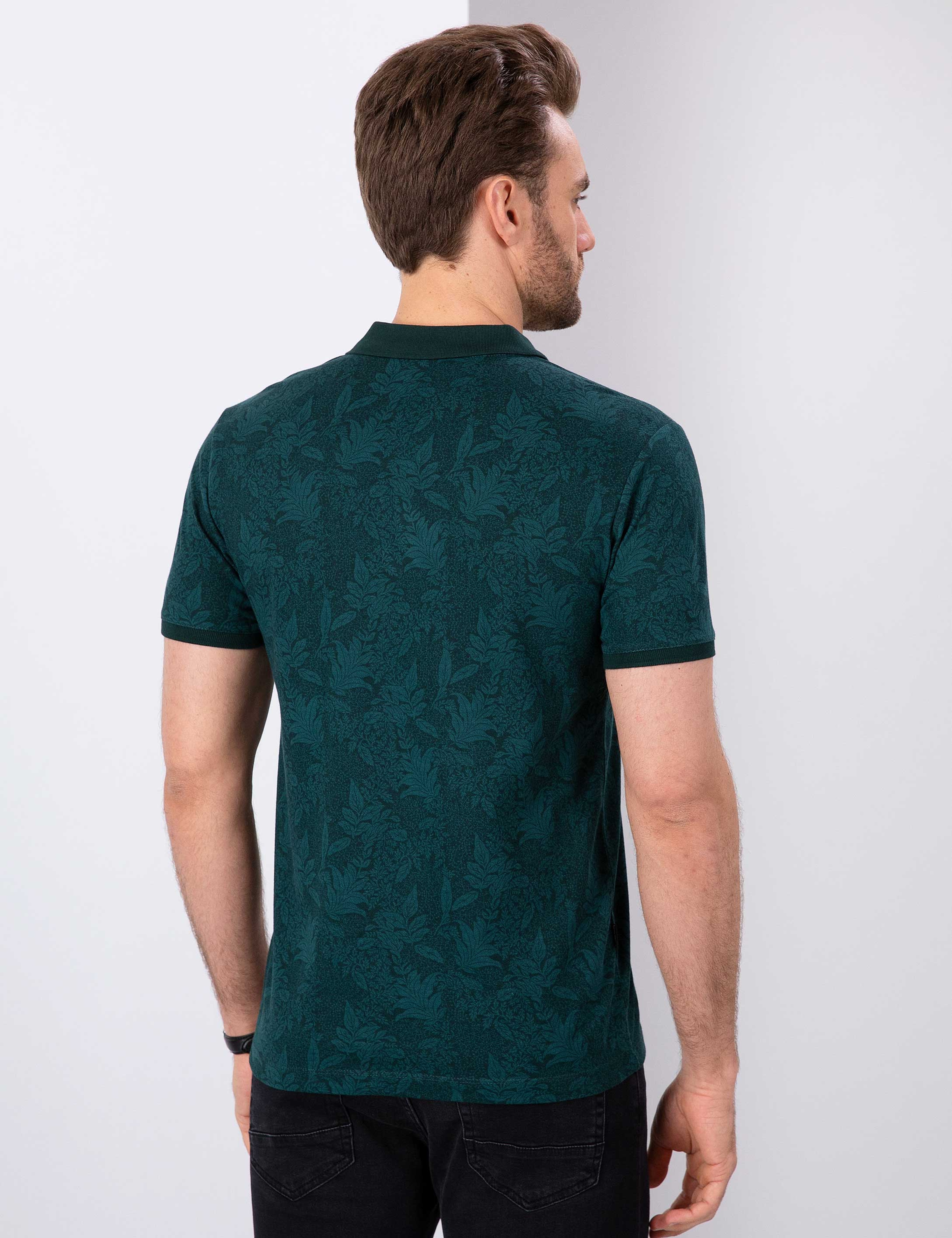 Koyu Yeşil Slim Fit T-Shirt - Image 3