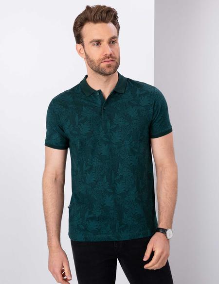 Koyu Yeşil Slim Fit T-Shirt - 50210308019