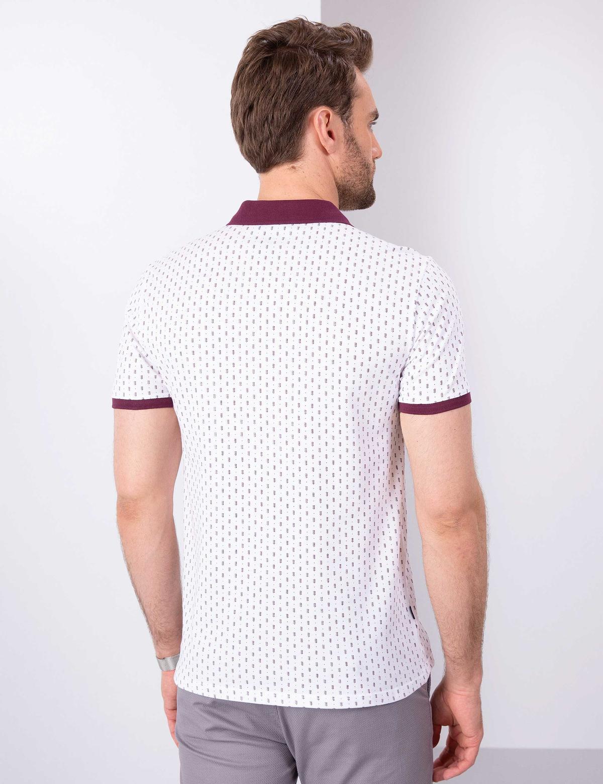 Bordo Slim Fit Tişört - 50210319015