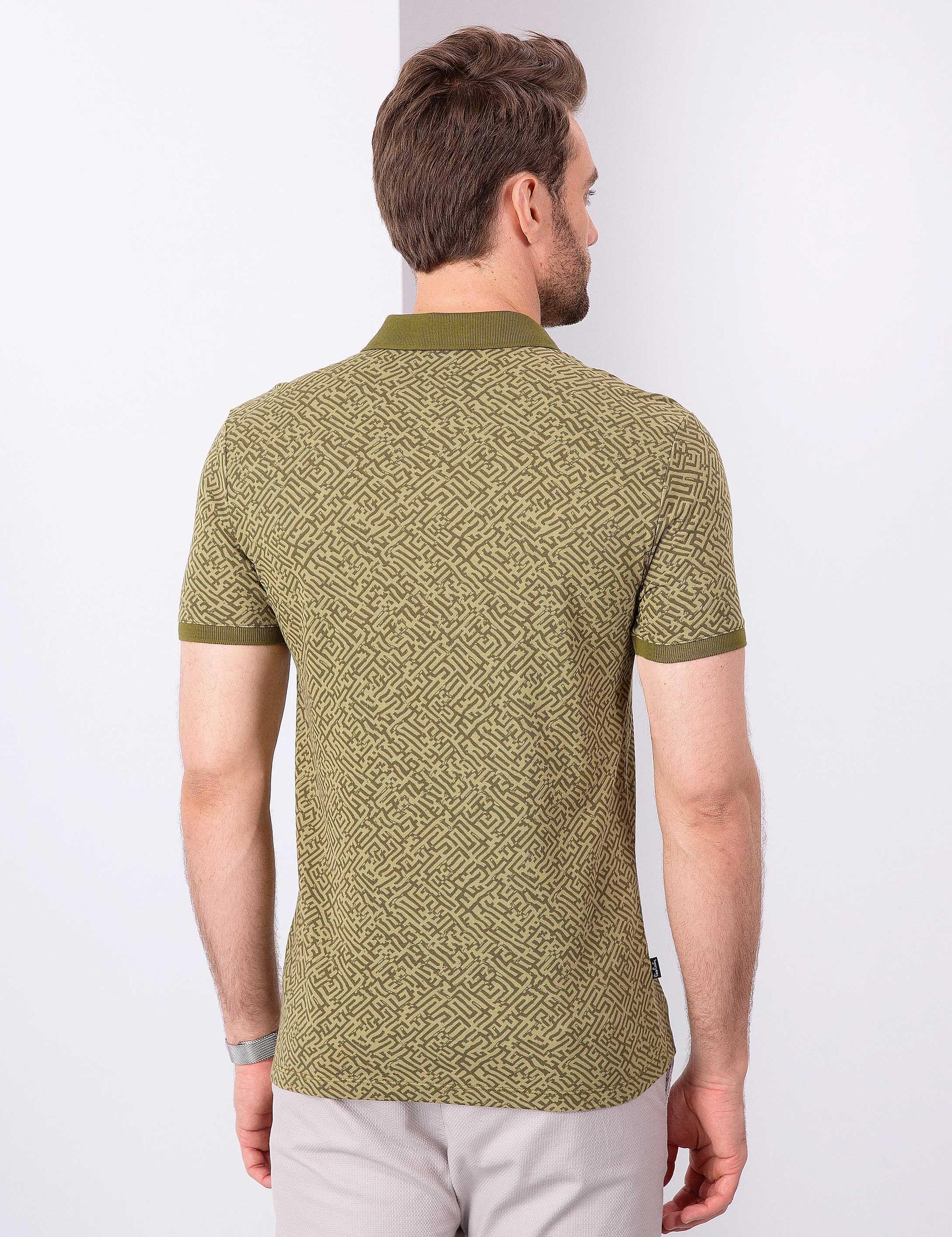 Haki Slim Fit Polo Yaka T-Shirt