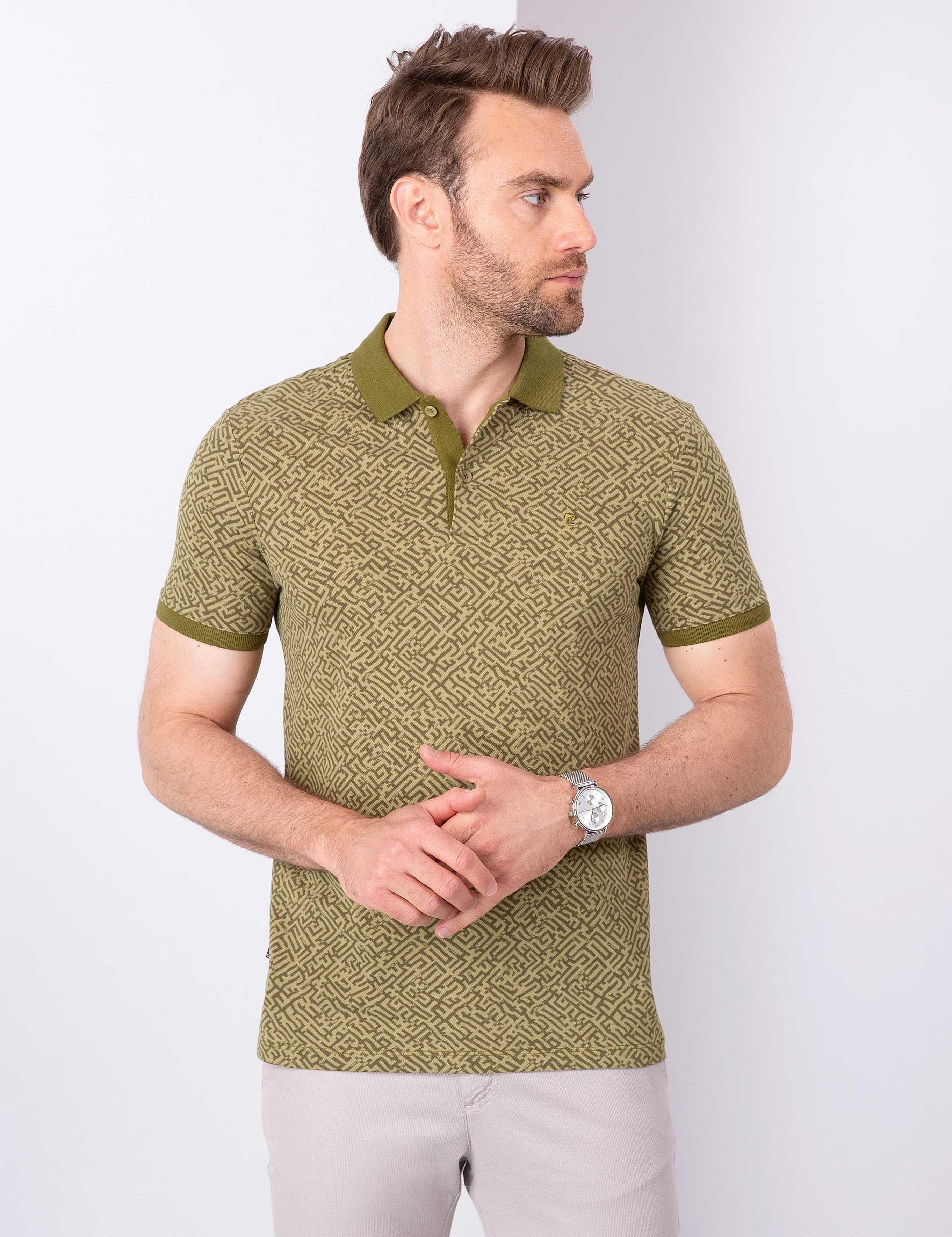 Haki Slim Fit Polo Yaka T-Shirt