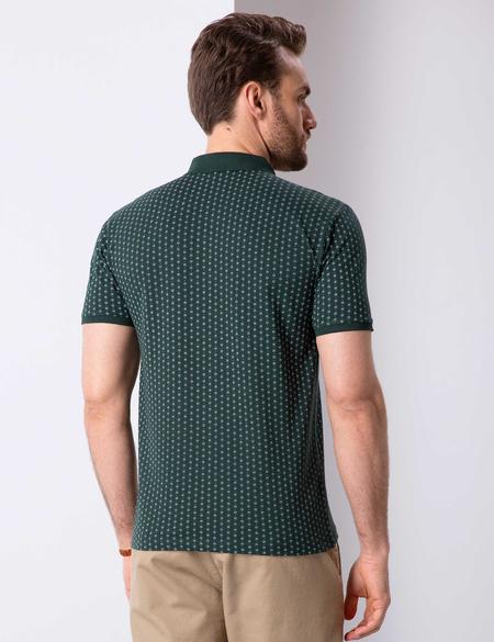 Koyu Yeşil Slim Fit Polo Yaka T-Shirt - 50210327029