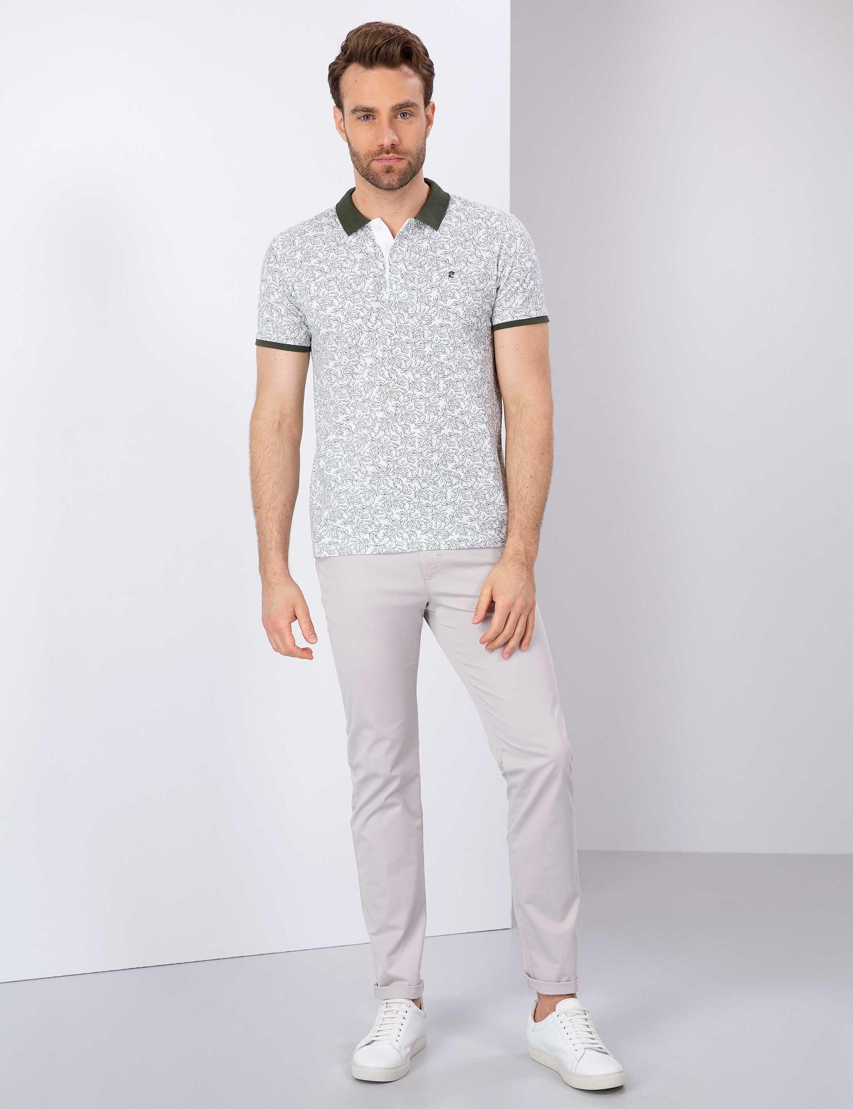 Yeşil Slim Fit Polo Yaka T-Shirt