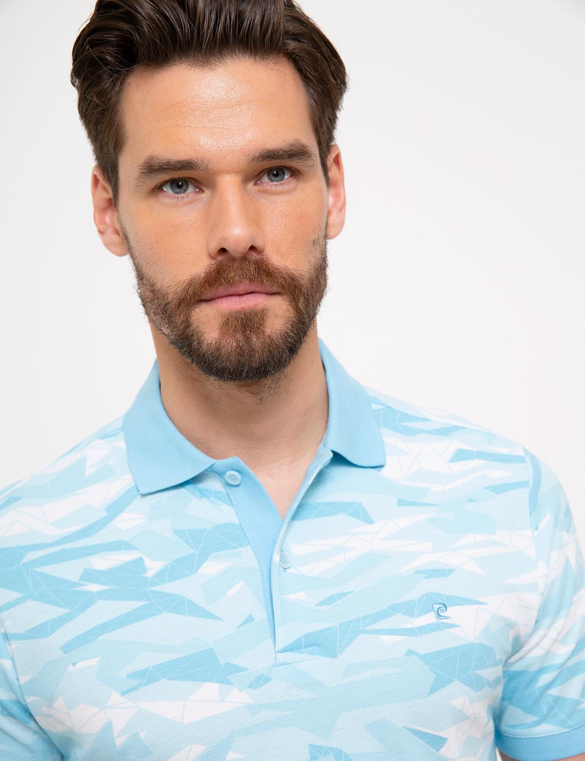 Açık Mavi Slim Fit Polo Yaka T-Shirt - 50210329003