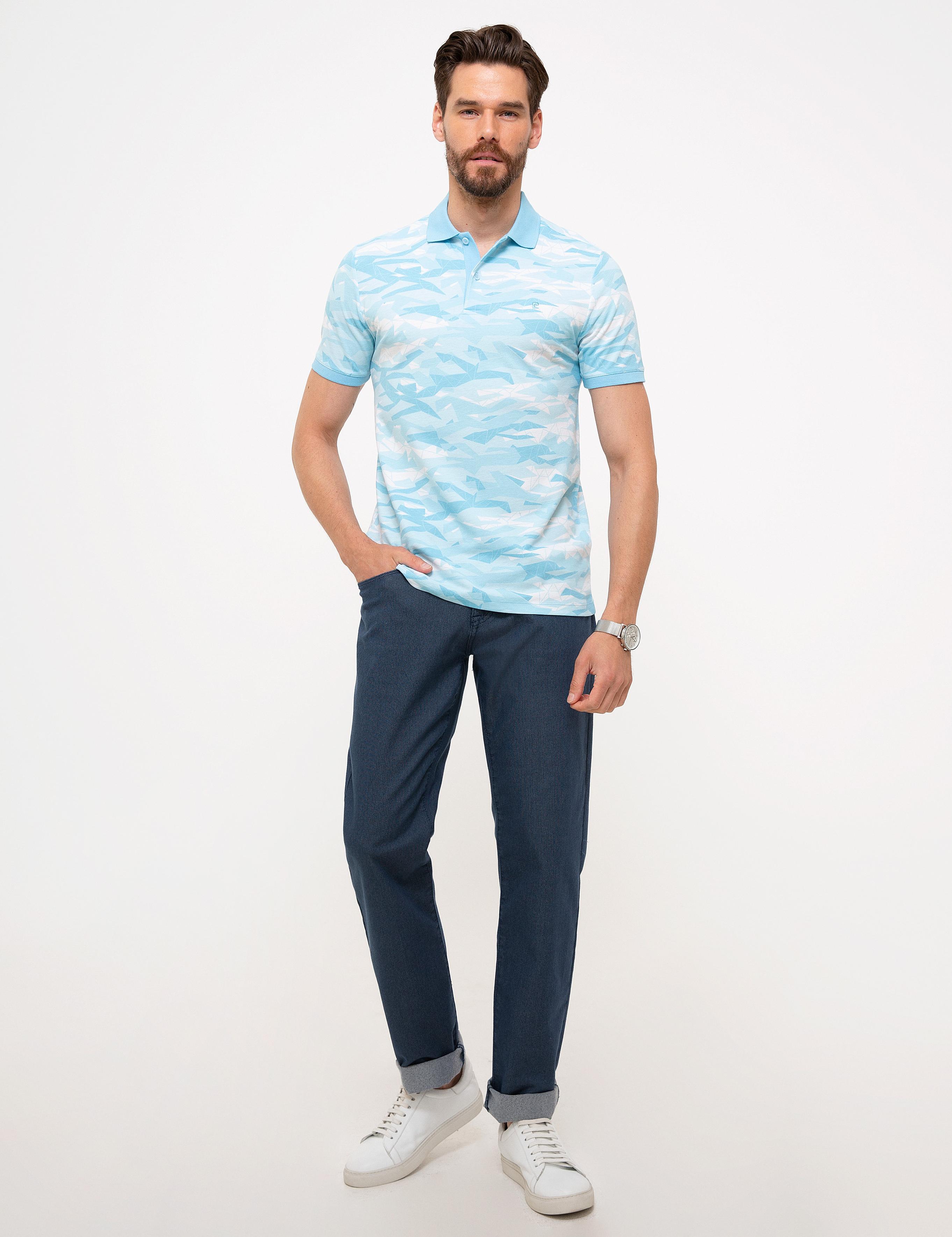 Açık Mavi Slim Fit Polo Yaka T-Shirt