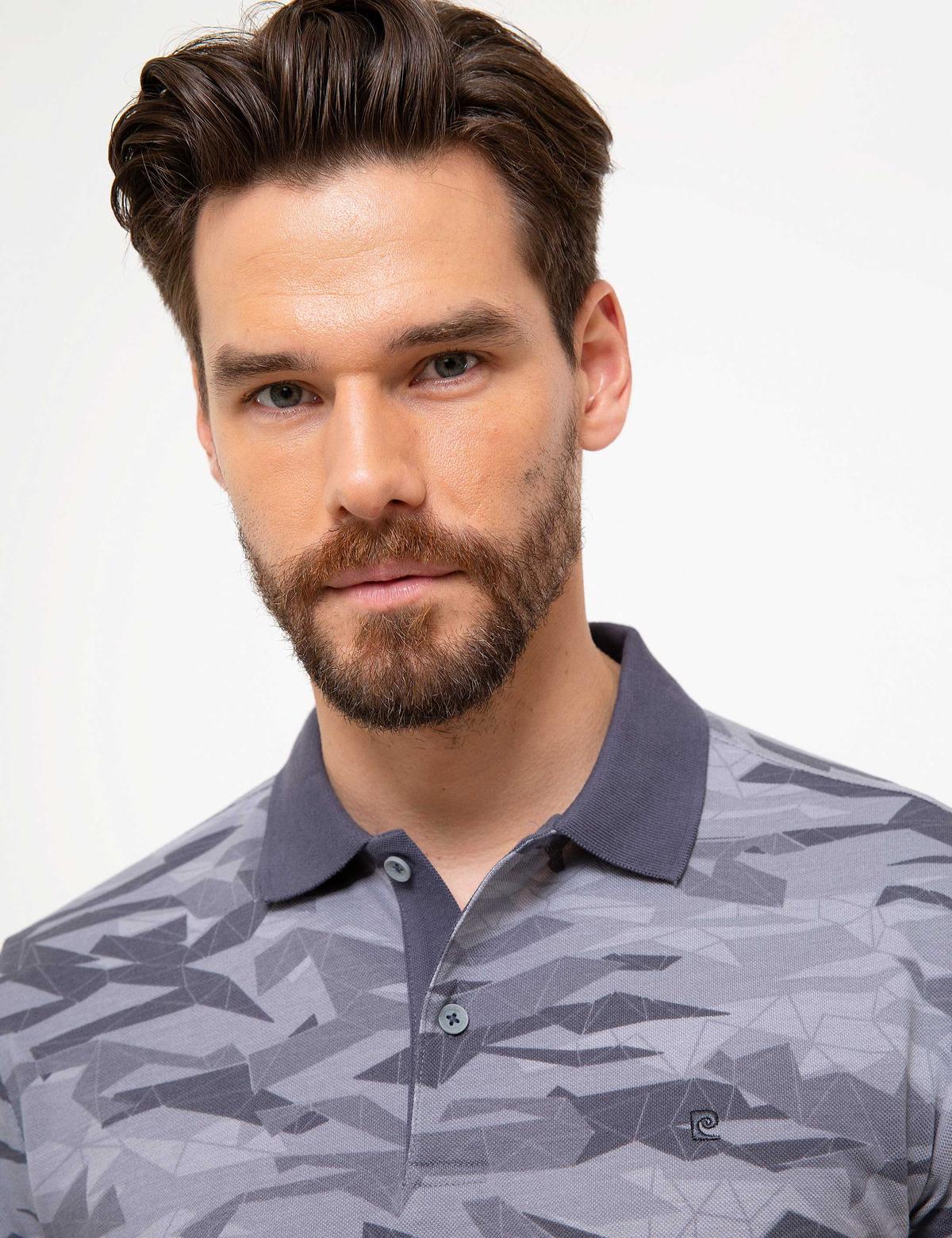 Gri Slim Fit Polo Yaka T-Shirt - 50210329020