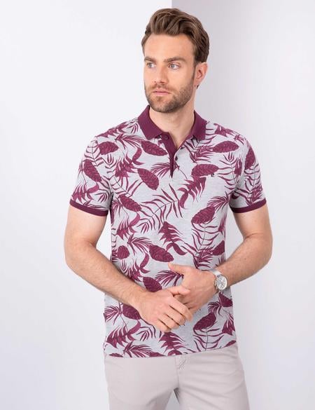 Bordo Slim Fit Polo Yaka T-Shirt - 50210330016