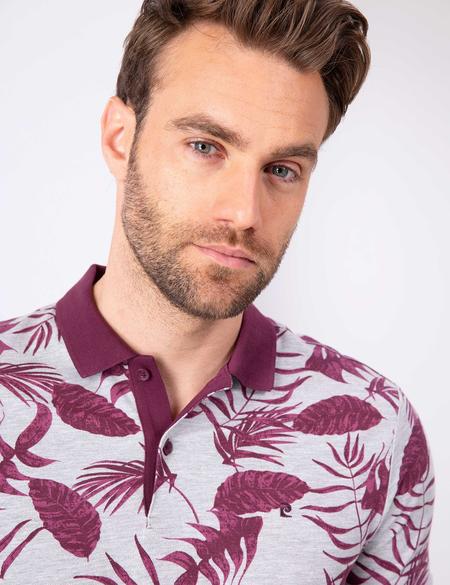 Bordo Slim Fit Polo Yaka T-Shirt - 50210330016