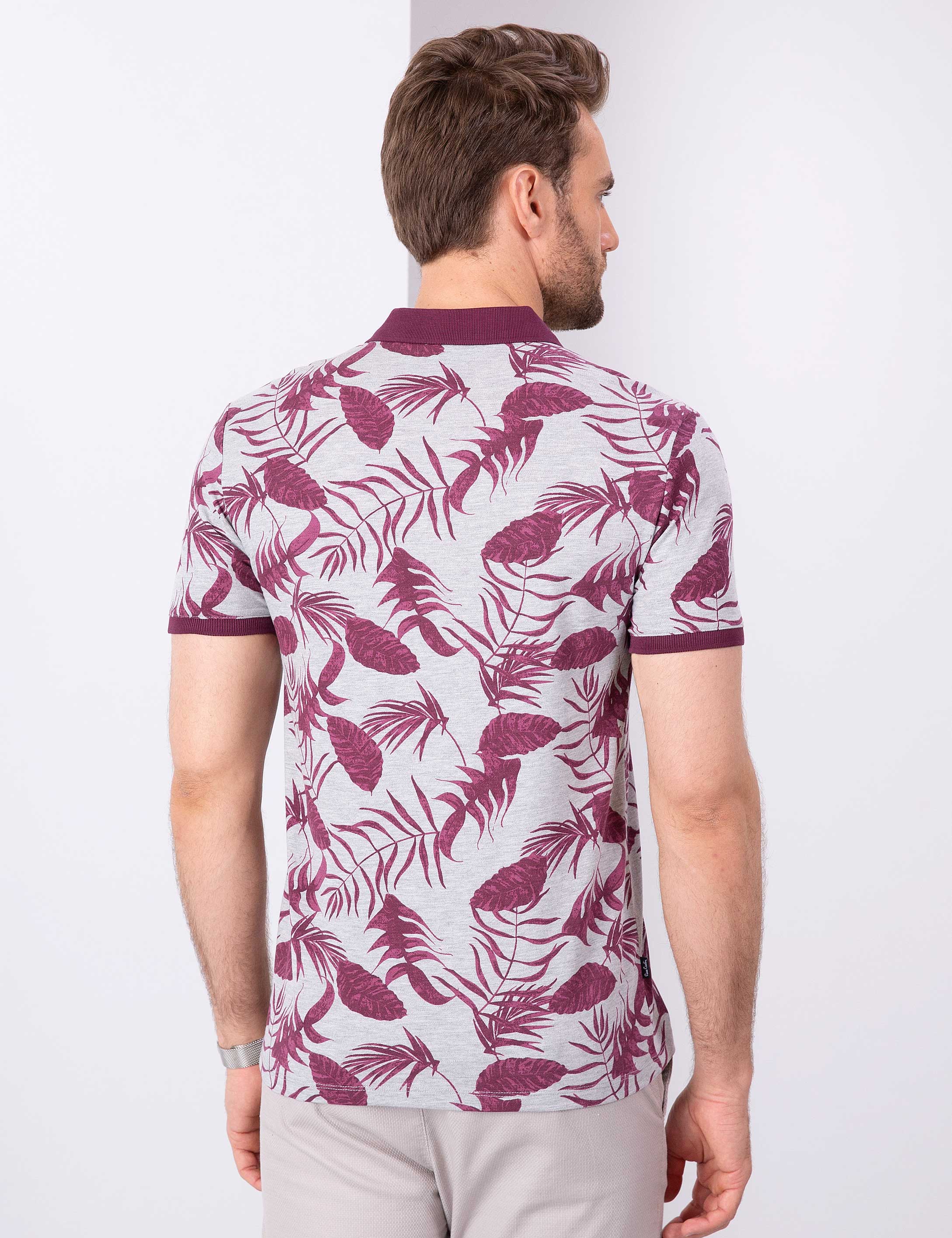 Bordo Slim Fit Polo Yaka T-Shirt