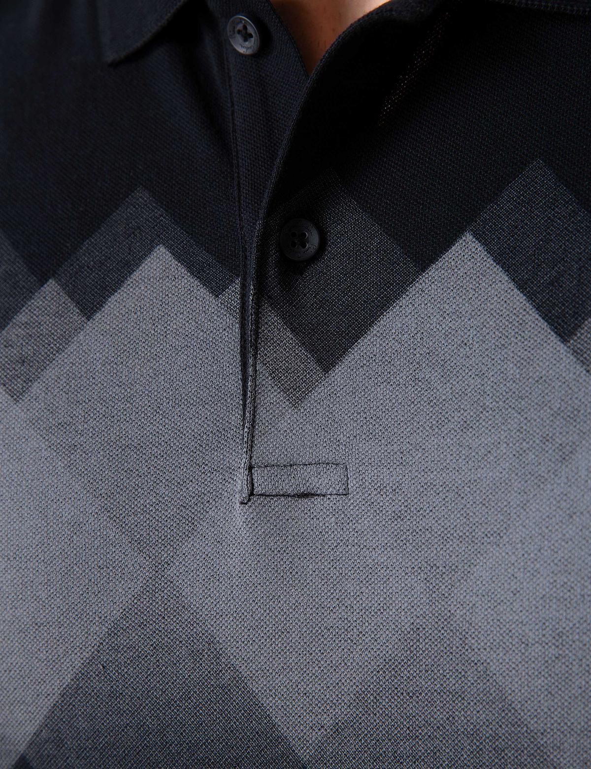 Siyah Slim Fit Polo Yaka T-Shirt - 50210346001