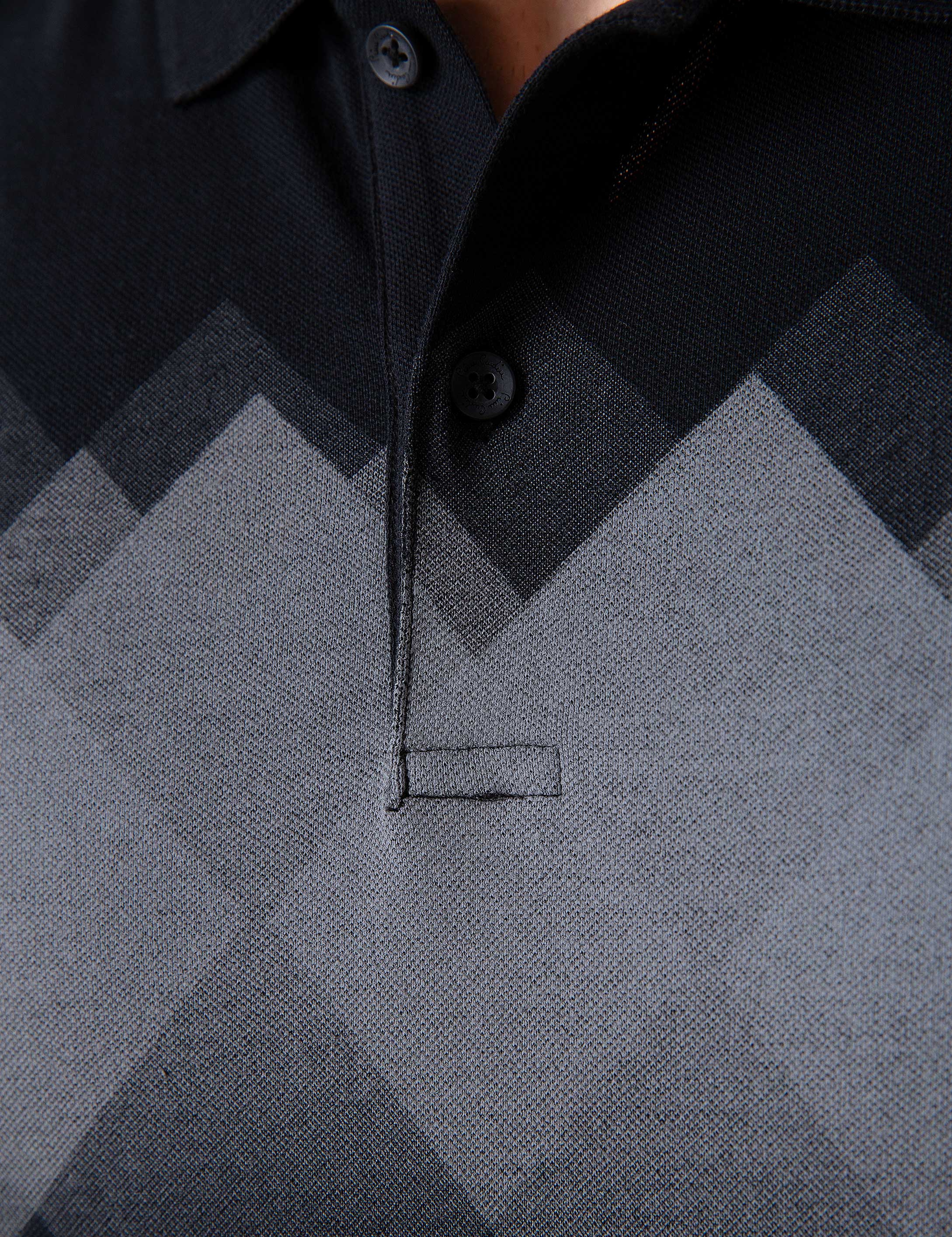 Siyah Slim Fit Polo Yaka T-Shirt - Image 5