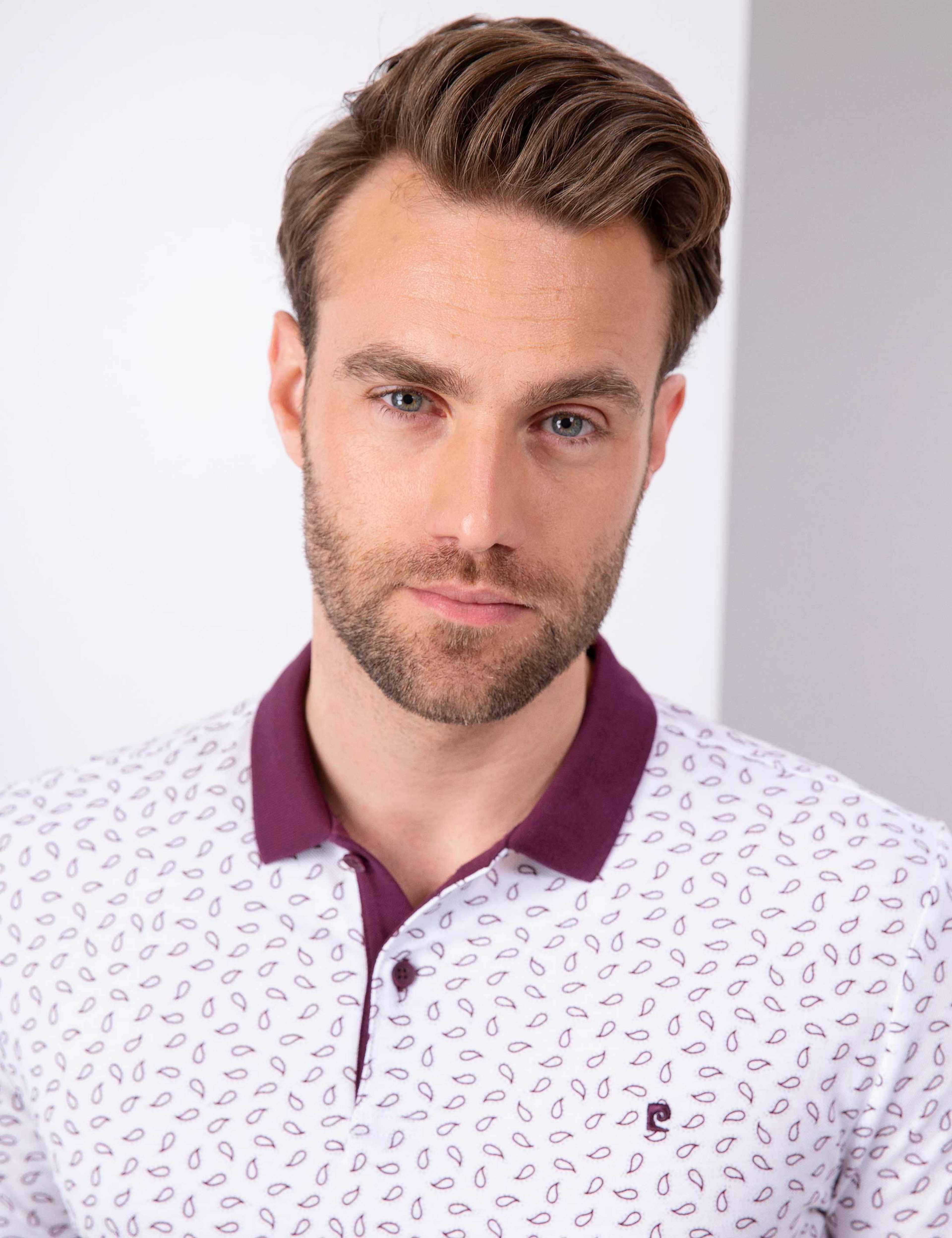Bordo Slim Fit Polo Yaka T-Shirt