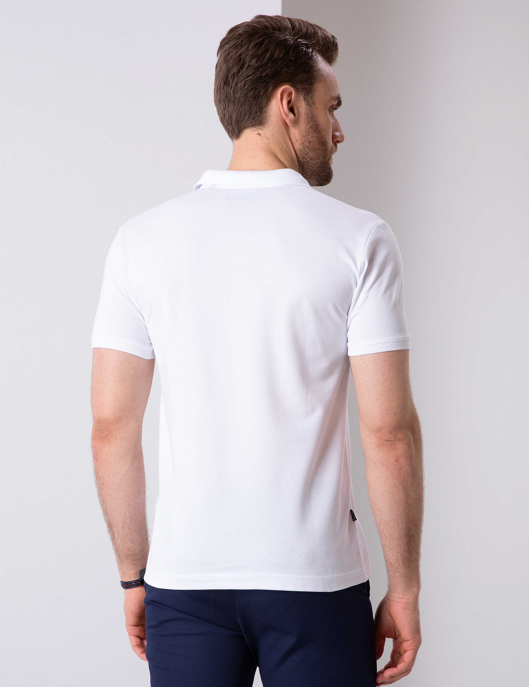 Beyaz Slim Fit T-Shirt