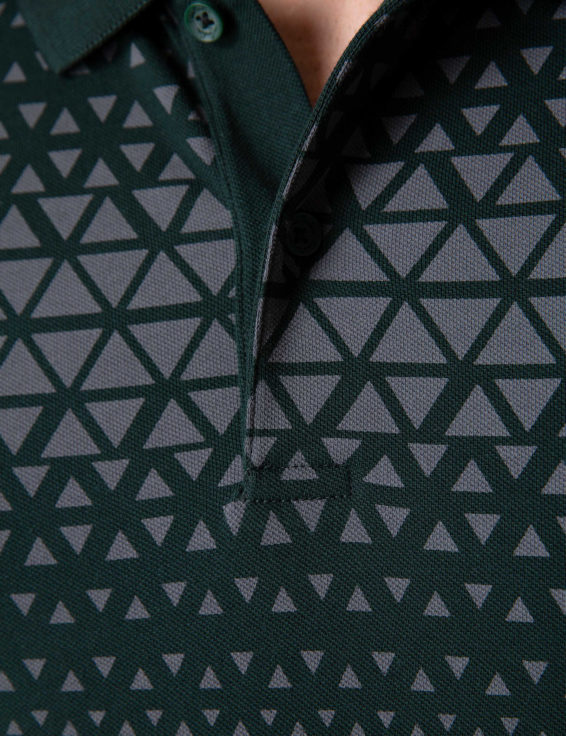 Koyu Yeşil Slim Fit Polo Yaka T-Shirt - Image 5