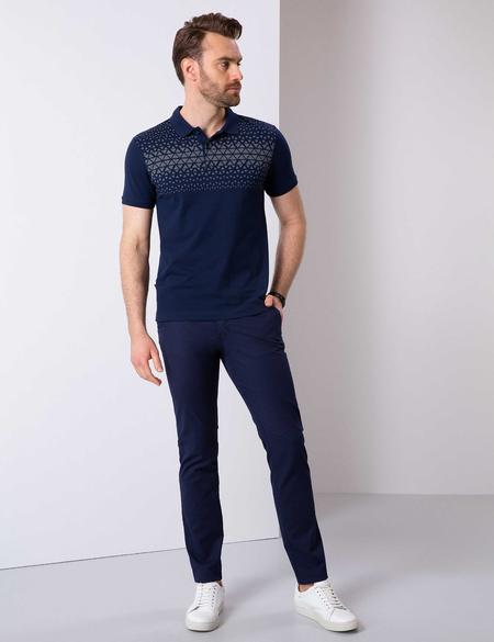 Lacivert Slim Fit Polo Yaka T-Shirt - 50210352023