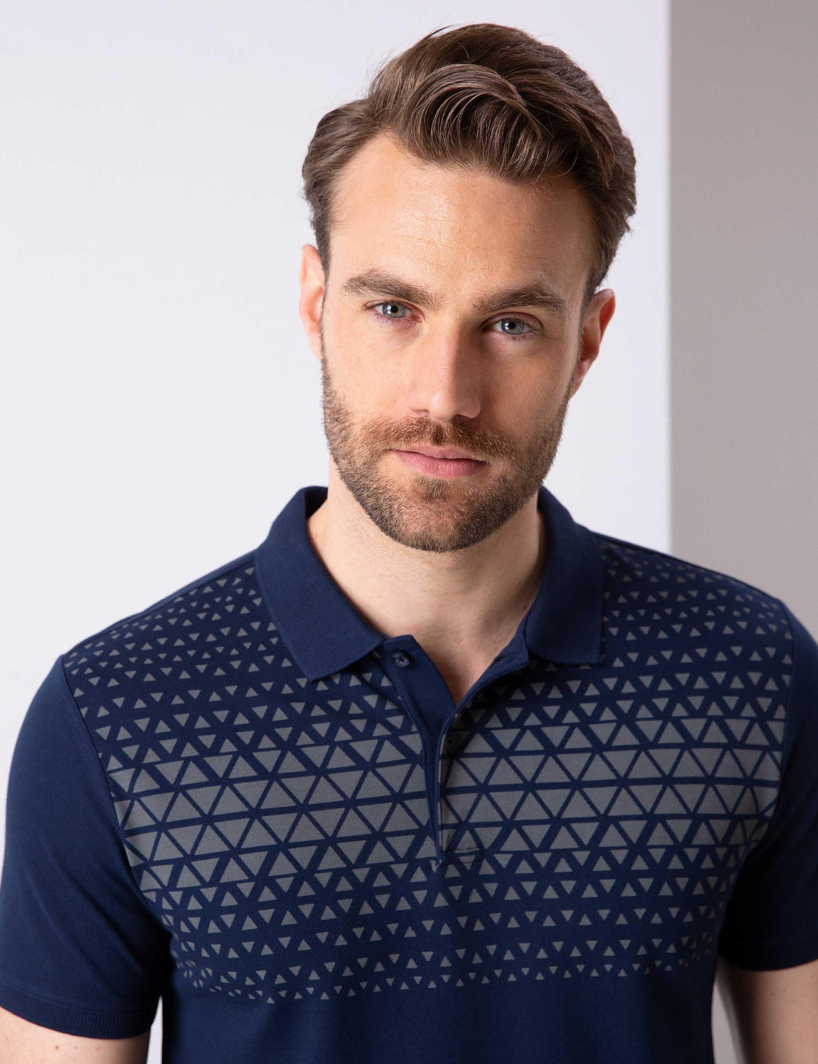 Lacivert Slim Fit Polo Yaka T-Shirt