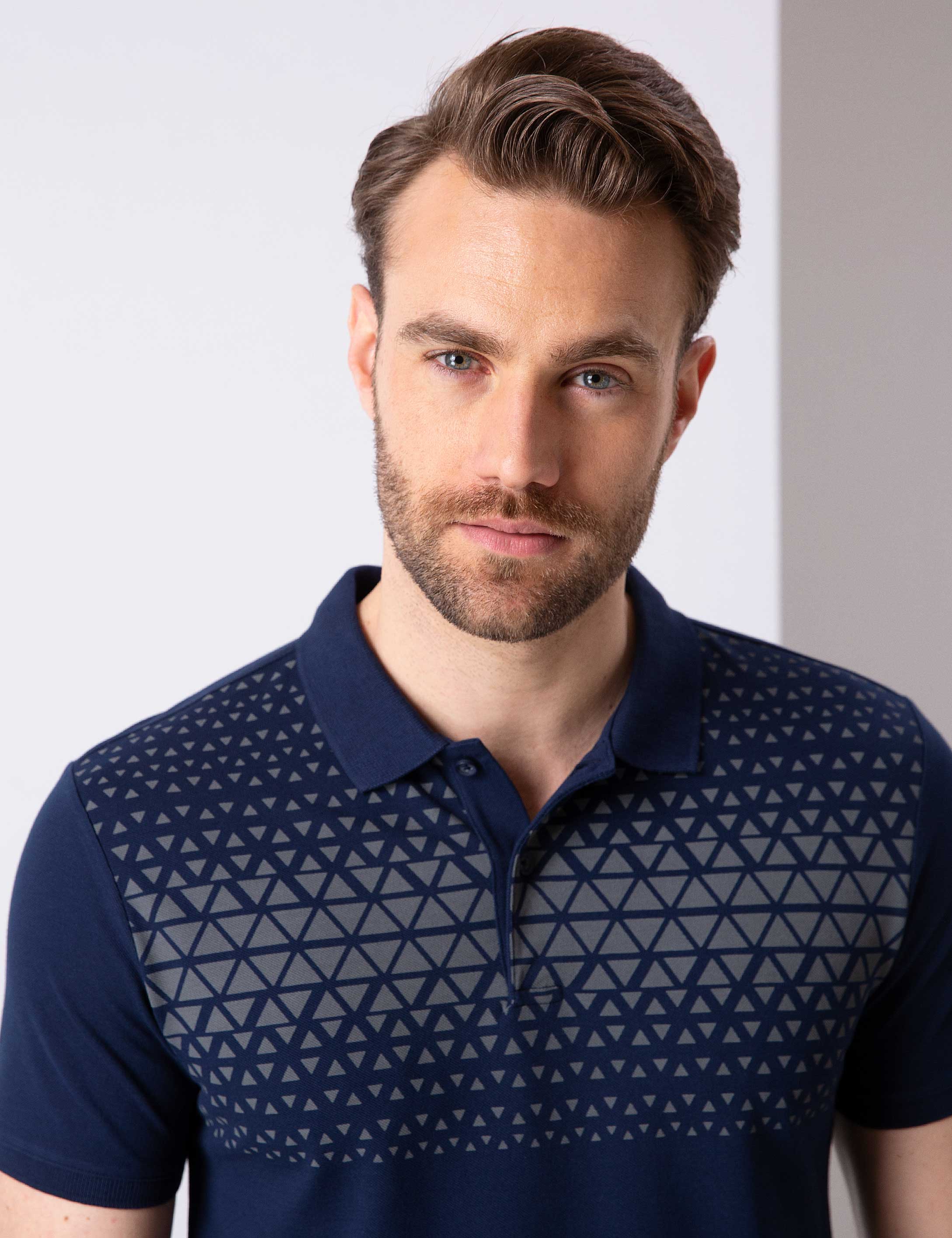Lacivert Slim Fit Polo Yaka T-Shirt