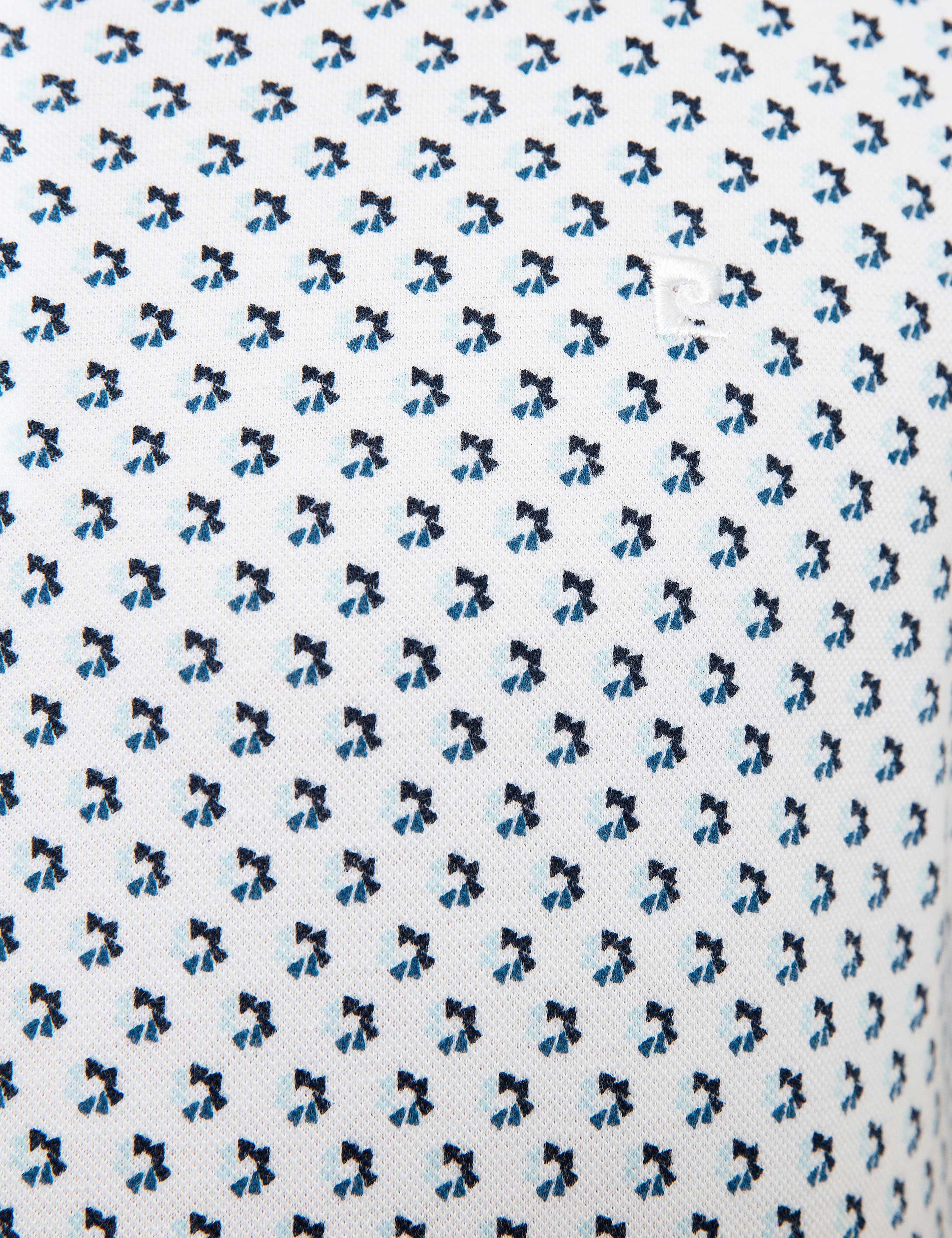 Beyaz Slim Fit Polo Yaka T-Shirt - Image 5
