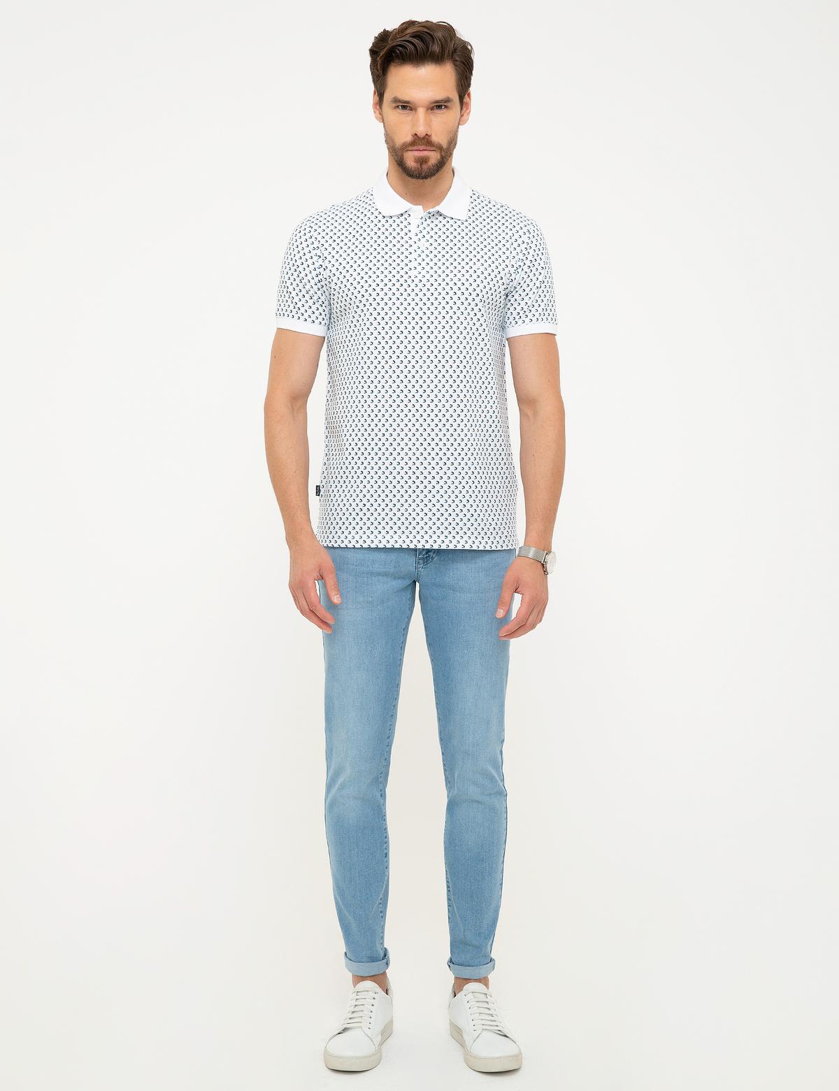 Beyaz Slim Fit Polo Yaka T-Shirt - 50210356010