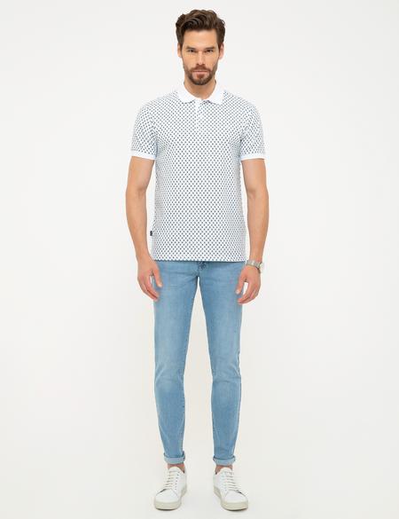 Beyaz Slim Fit Polo Yaka T-Shirt - 50210356010