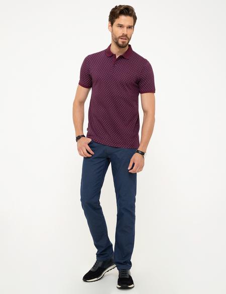 Bordo Slim Fit Polo Yaka T-Shirt - 50210356019