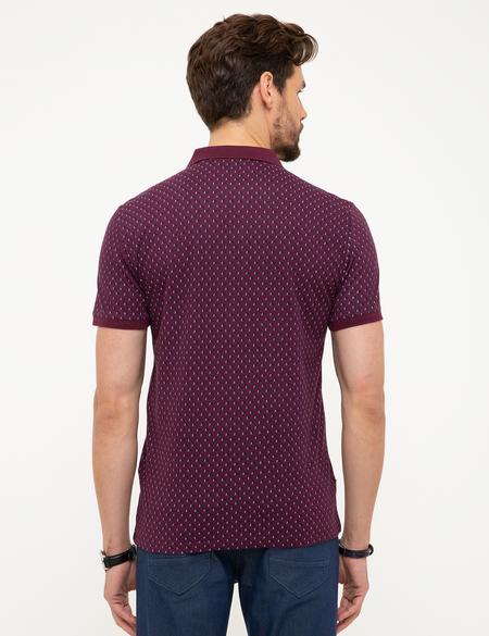 Bordo Slim Fit Polo Yaka T-Shirt - 50210356019